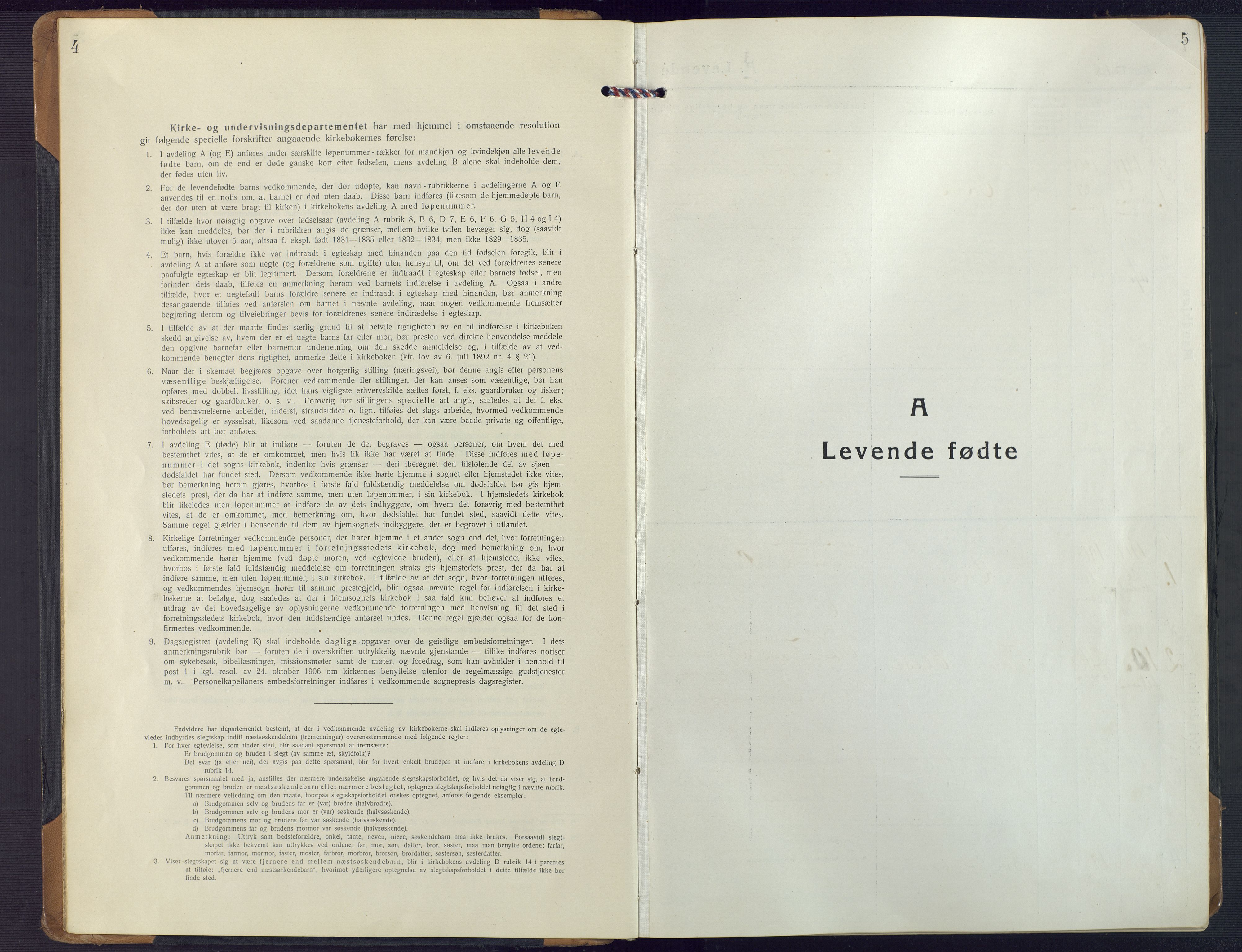 Nord-Audnedal sokneprestkontor, SAK/1111-0032/F/Fa/Fab/L0005: Parish register (official) no. A 5, 1918-1925, p. 4-5