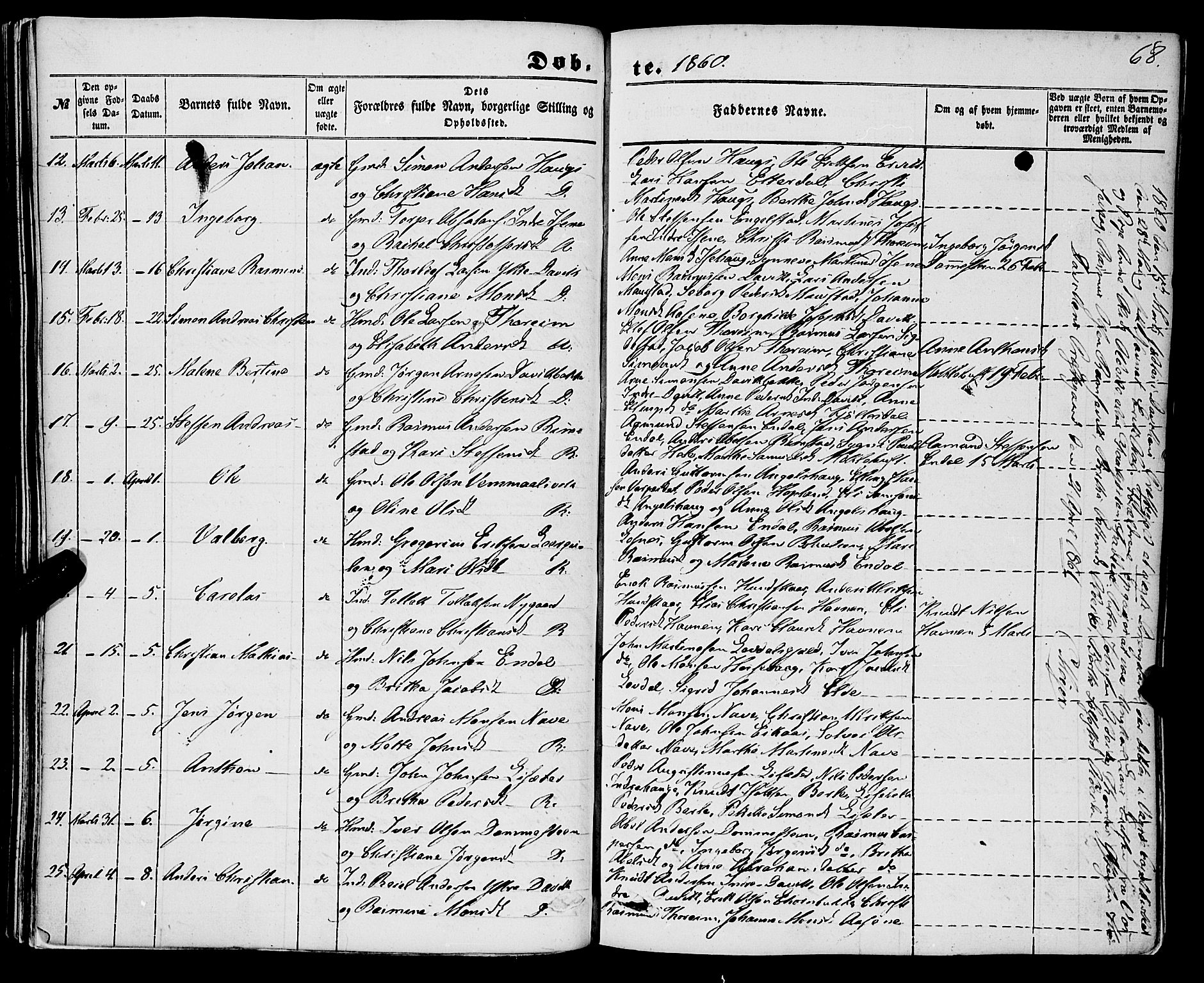 Davik sokneprestembete, AV/SAB-A-79701/H/Haa/Haaa/L0005: Parish register (official) no. A 5, 1850-1866, p. 68