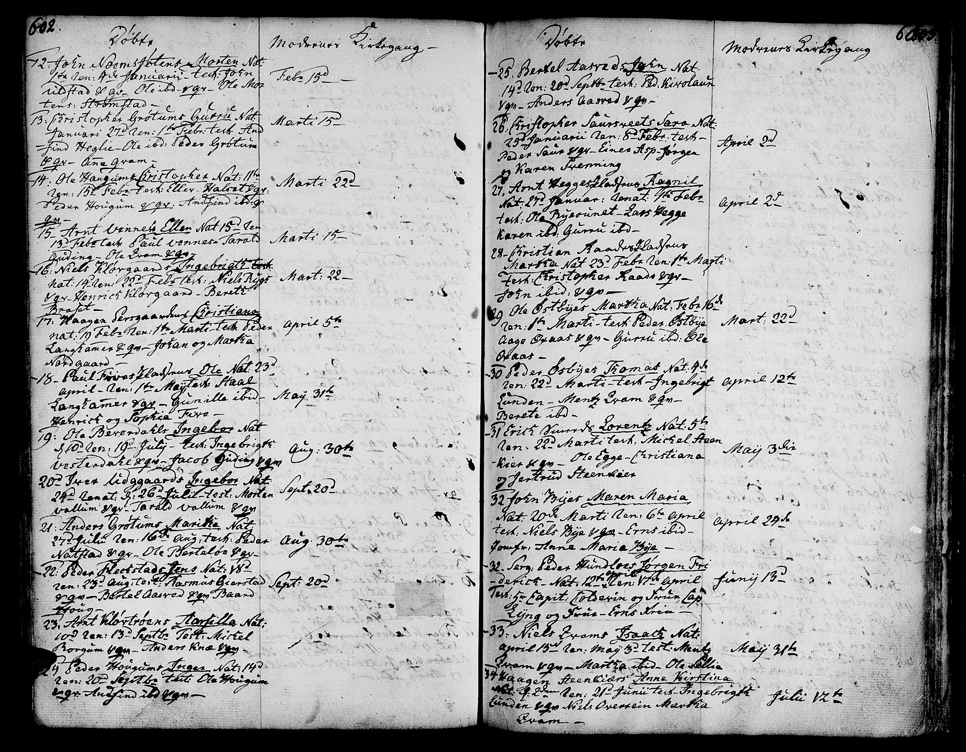 Ministerialprotokoller, klokkerbøker og fødselsregistre - Nord-Trøndelag, SAT/A-1458/746/L0440: Parish register (official) no. 746A02, 1760-1815, p. 602-603