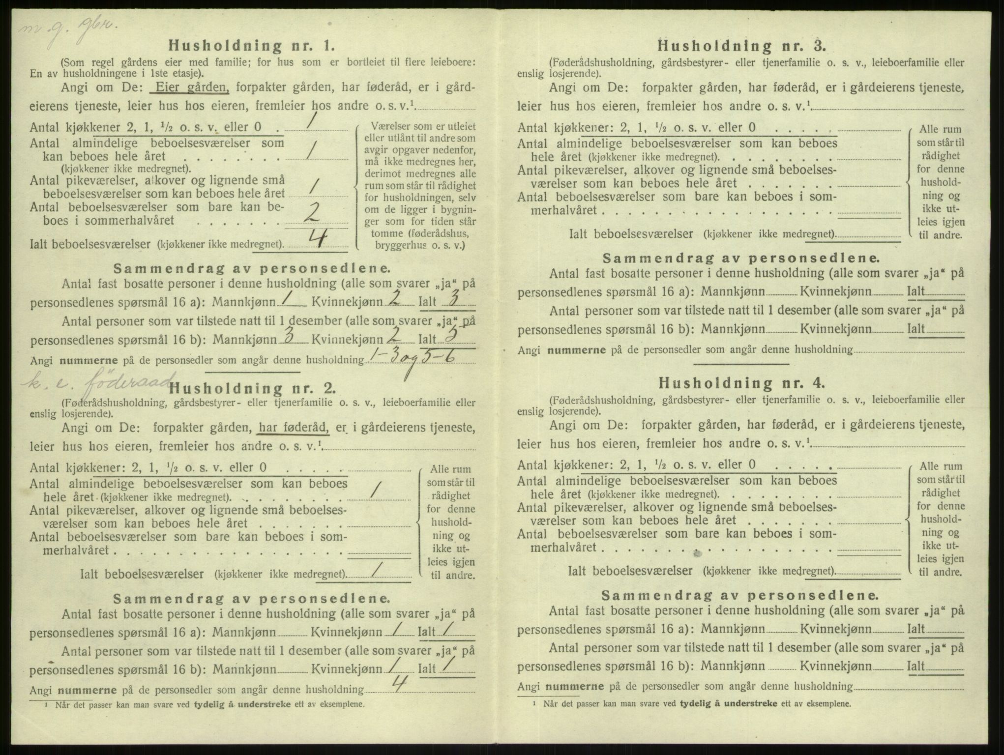 SAB, 1920 census for Gulen, 1920, p. 522