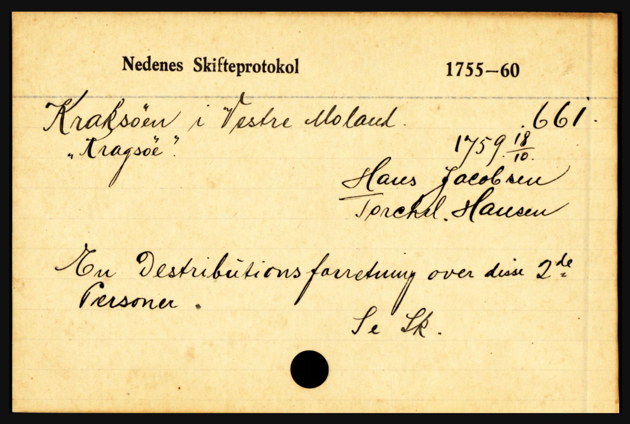 Nedenes sorenskriveri før 1824, AV/SAK-1221-0007/H, p. 15897