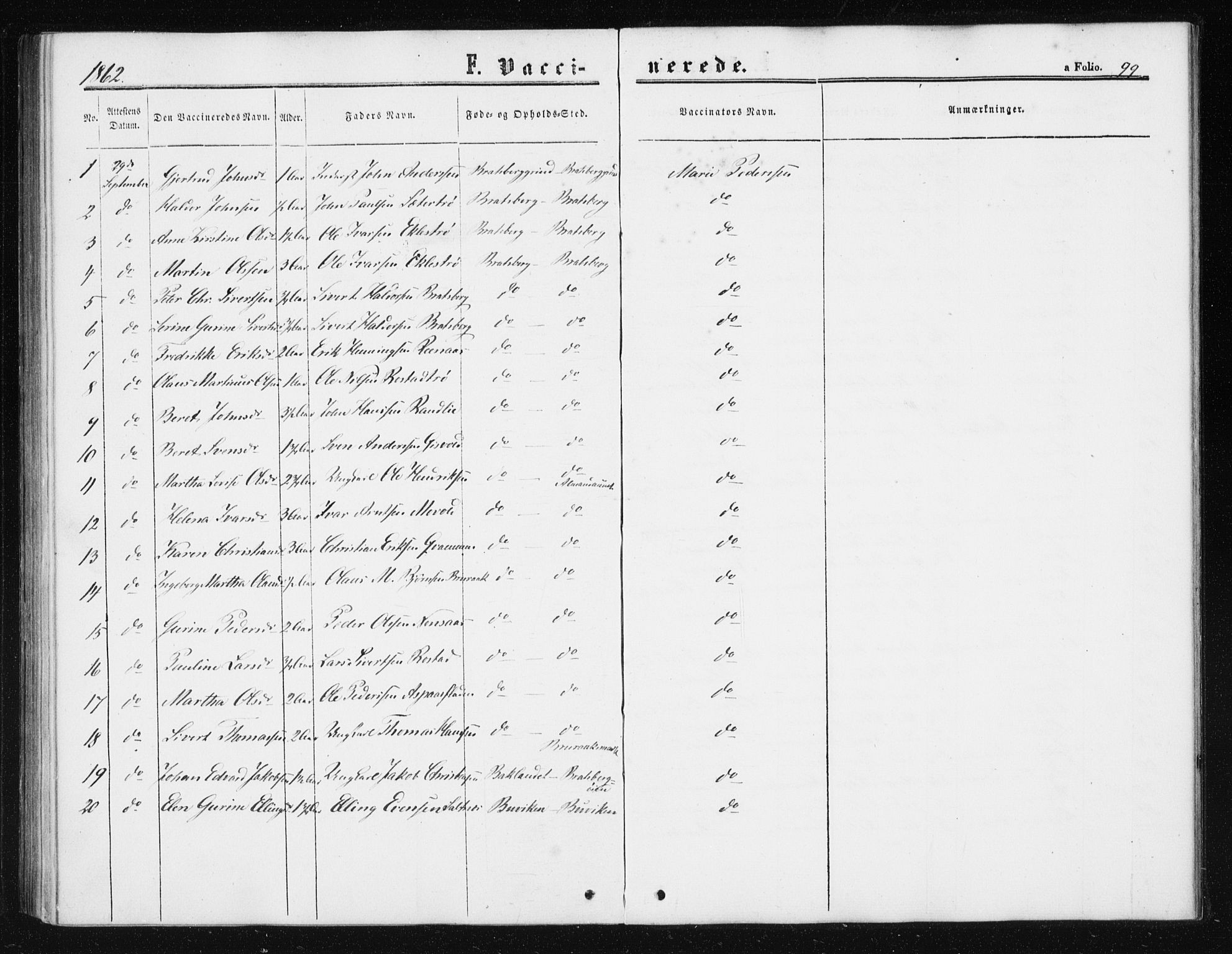 Ministerialprotokoller, klokkerbøker og fødselsregistre - Sør-Trøndelag, AV/SAT-A-1456/608/L0333: Parish register (official) no. 608A02, 1862-1876, p. 99