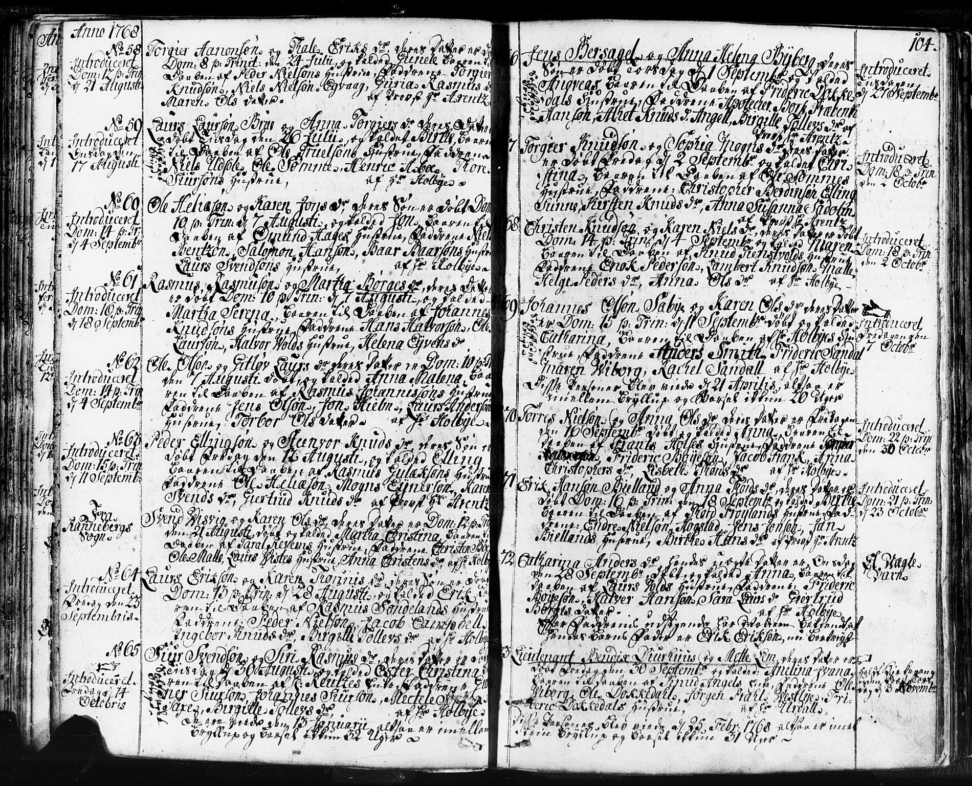 Domkirken sokneprestkontor, SAST/A-101812/001/30/30BB/L0004: Parish register (copy) no. B 4, 1752-1790, p. 104