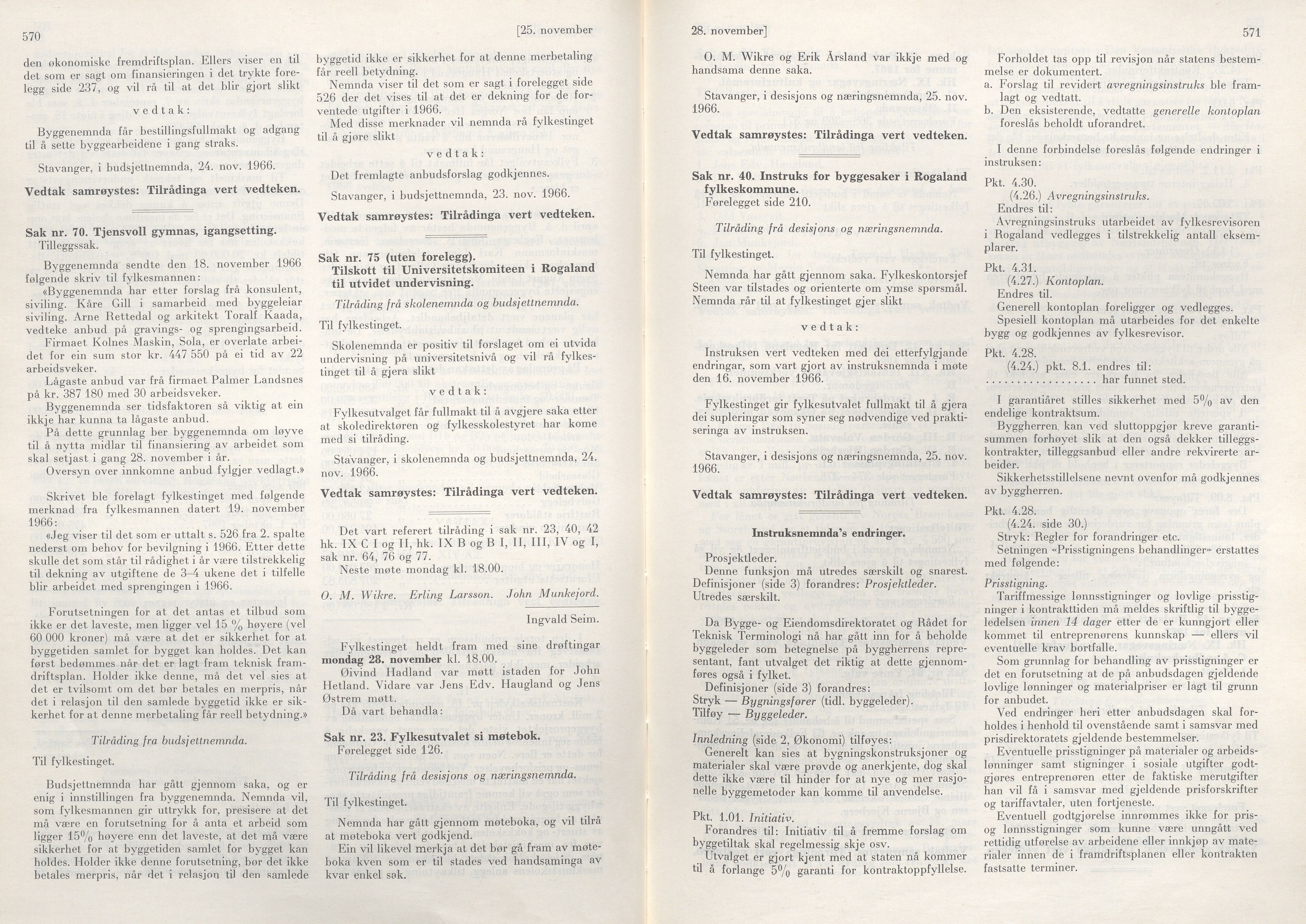 Rogaland fylkeskommune - Fylkesrådmannen , IKAR/A-900/A/Aa/Aaa/L0086: Møtebok , 1966, p. 570-571