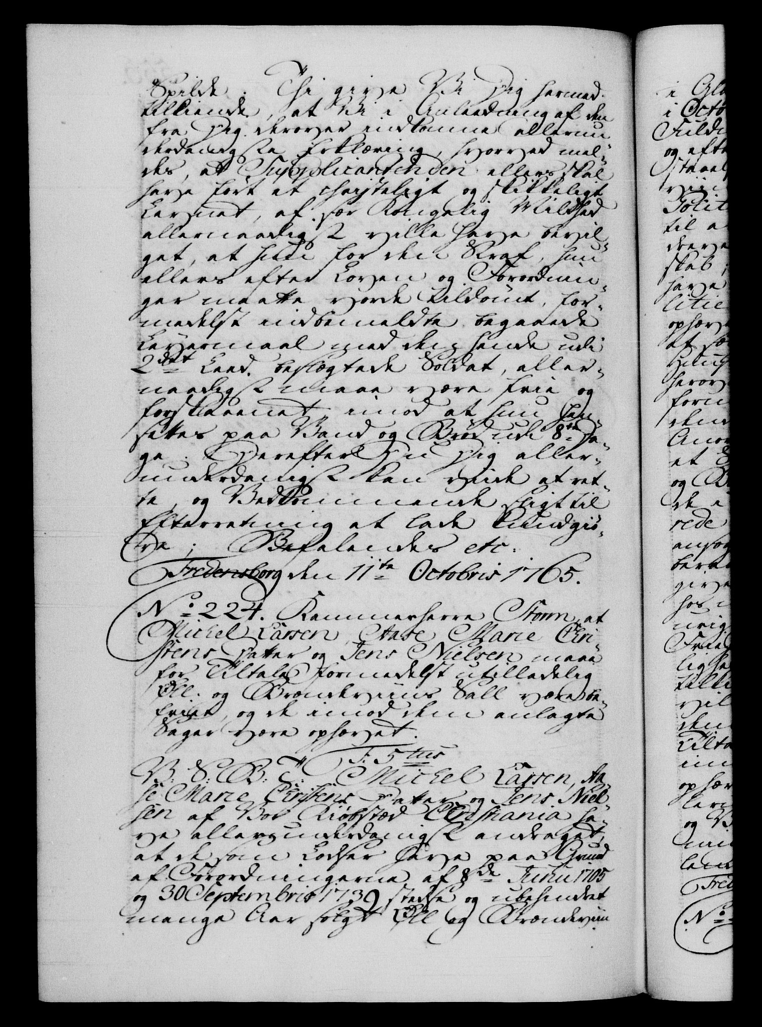 Danske Kanselli 1572-1799, AV/RA-EA-3023/F/Fc/Fca/Fcab/L0037: Norske tegnelser, 1762-1766, p. 556b