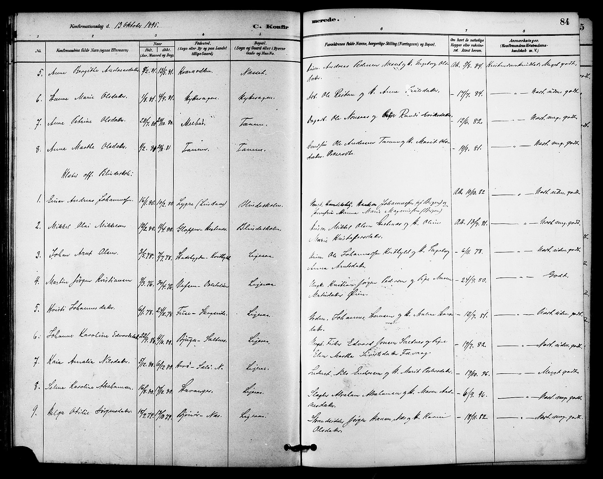 Ministerialprotokoller, klokkerbøker og fødselsregistre - Sør-Trøndelag, SAT/A-1456/618/L0444: Parish register (official) no. 618A07, 1880-1898, p. 84