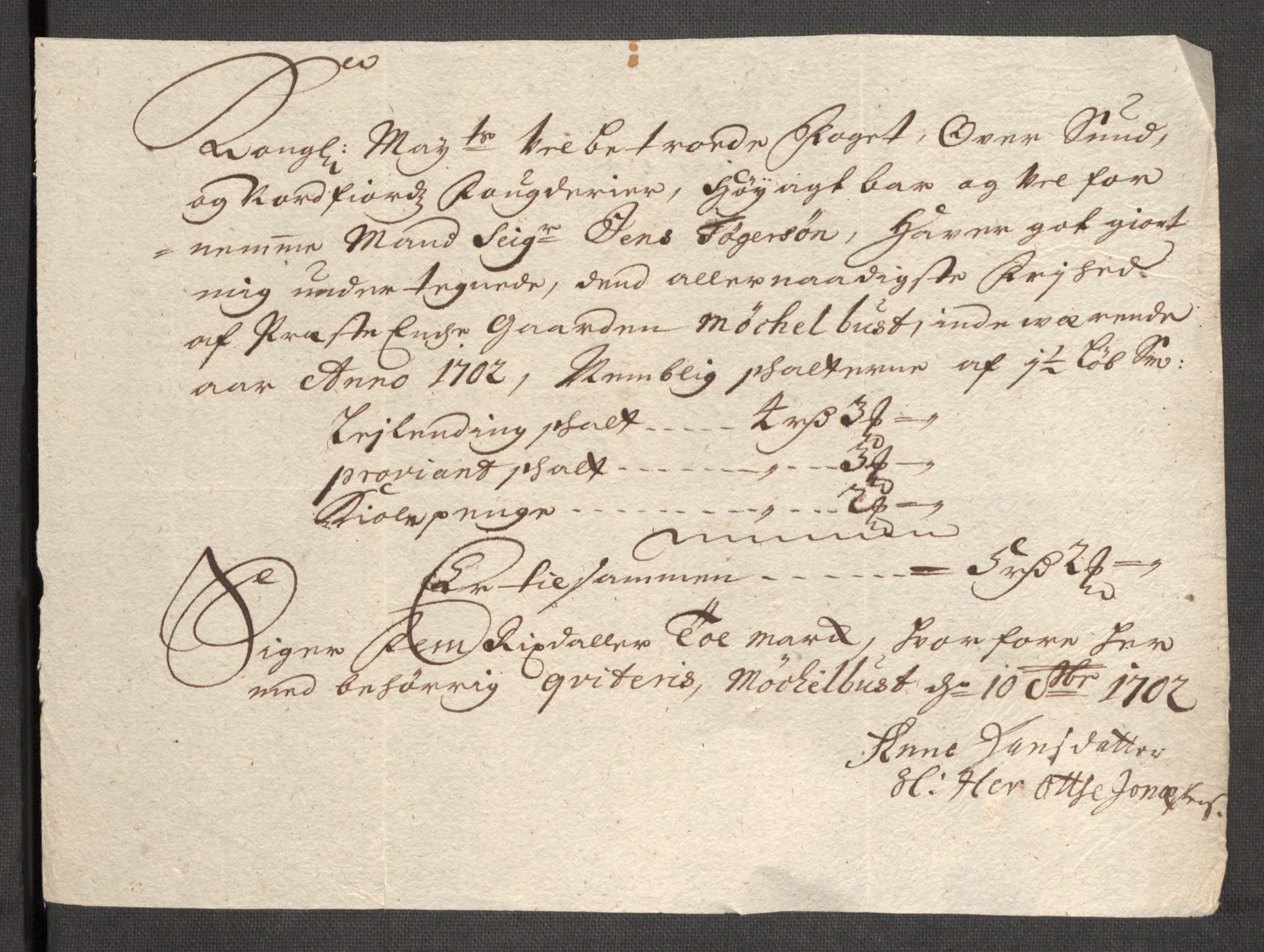 Rentekammeret inntil 1814, Reviderte regnskaper, Fogderegnskap, AV/RA-EA-4092/R53/L3426: Fogderegnskap Sunn- og Nordfjord, 1702, p. 207