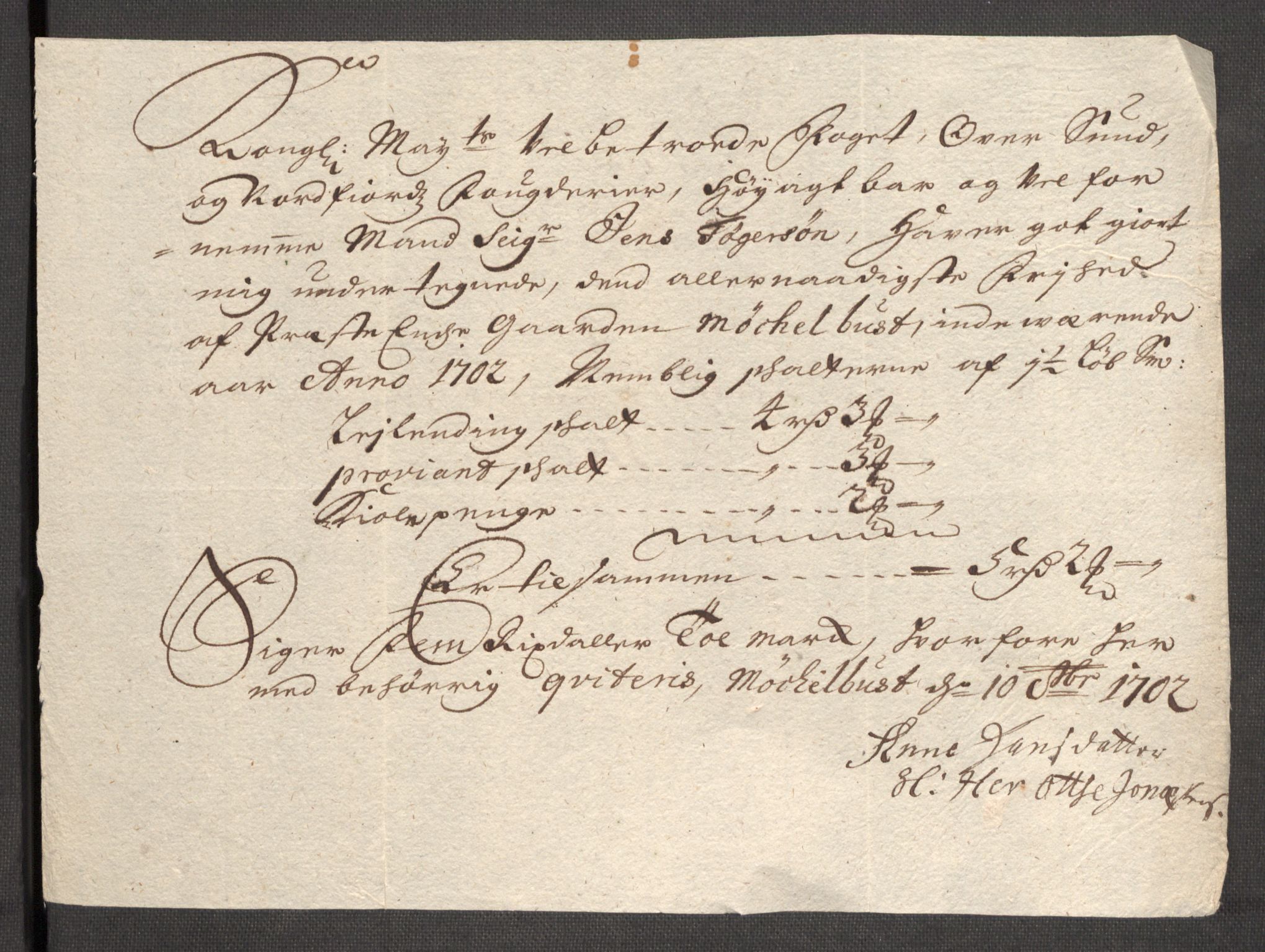 Rentekammeret inntil 1814, Reviderte regnskaper, Fogderegnskap, RA/EA-4092/R53/L3426: Fogderegnskap Sunn- og Nordfjord, 1702, p. 207