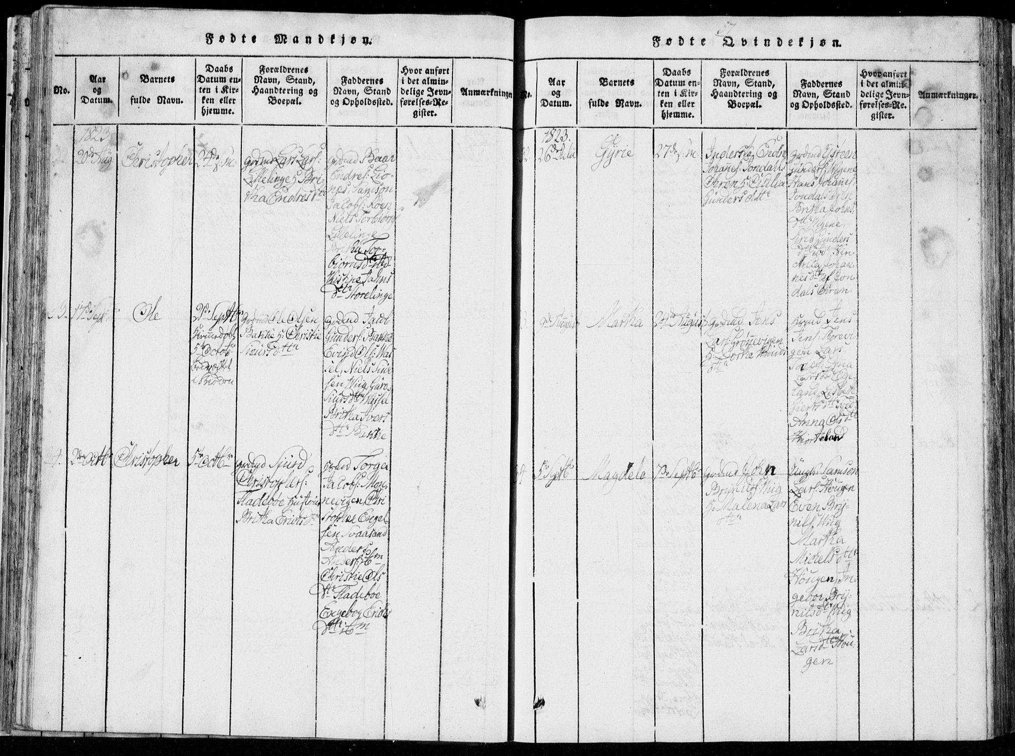 Strandebarm sokneprestembete, AV/SAB-A-78401/H/Hab: Parish register (copy) no. A  1, 1816-1826, p. 57