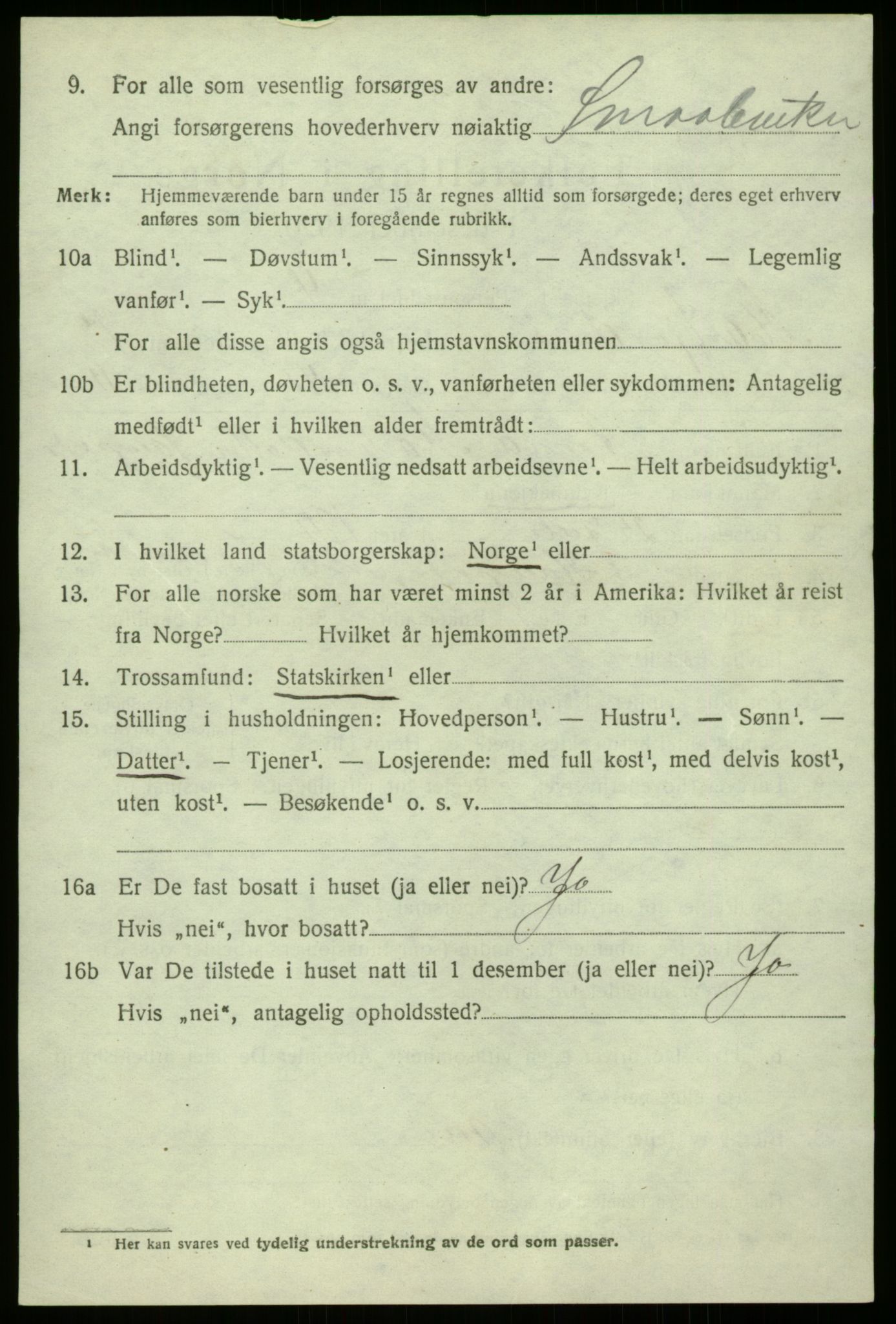 SAB, 1920 census for Masfjorden, 1920, p. 4768