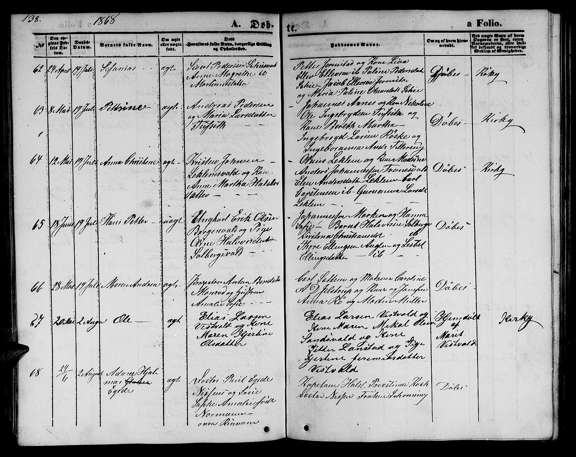 Ministerialprotokoller, klokkerbøker og fødselsregistre - Nord-Trøndelag, SAT/A-1458/723/L0254: Parish register (copy) no. 723C02, 1858-1868, p. 138
