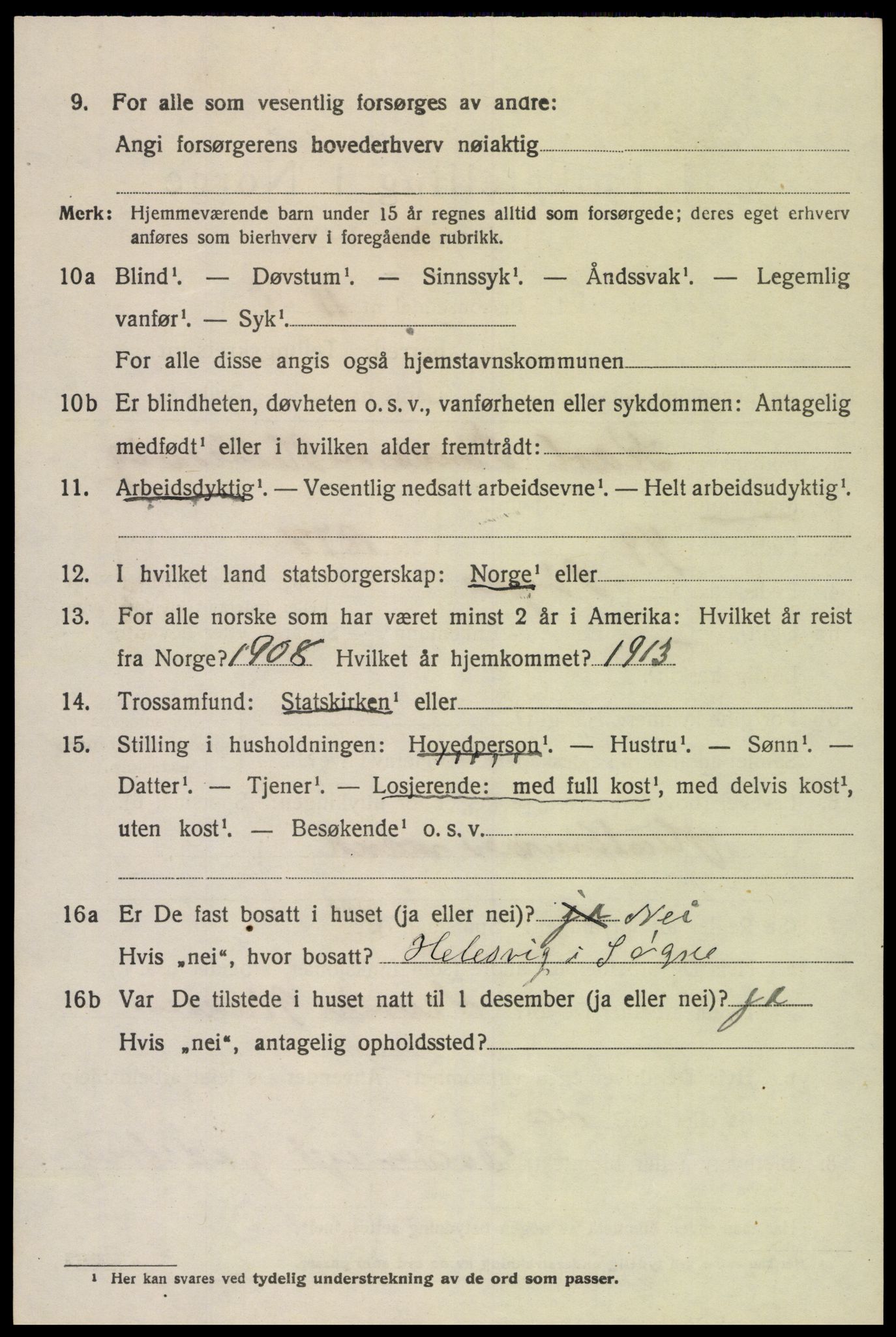 SAK, 1920 census for Søgne, 1920, p. 4392