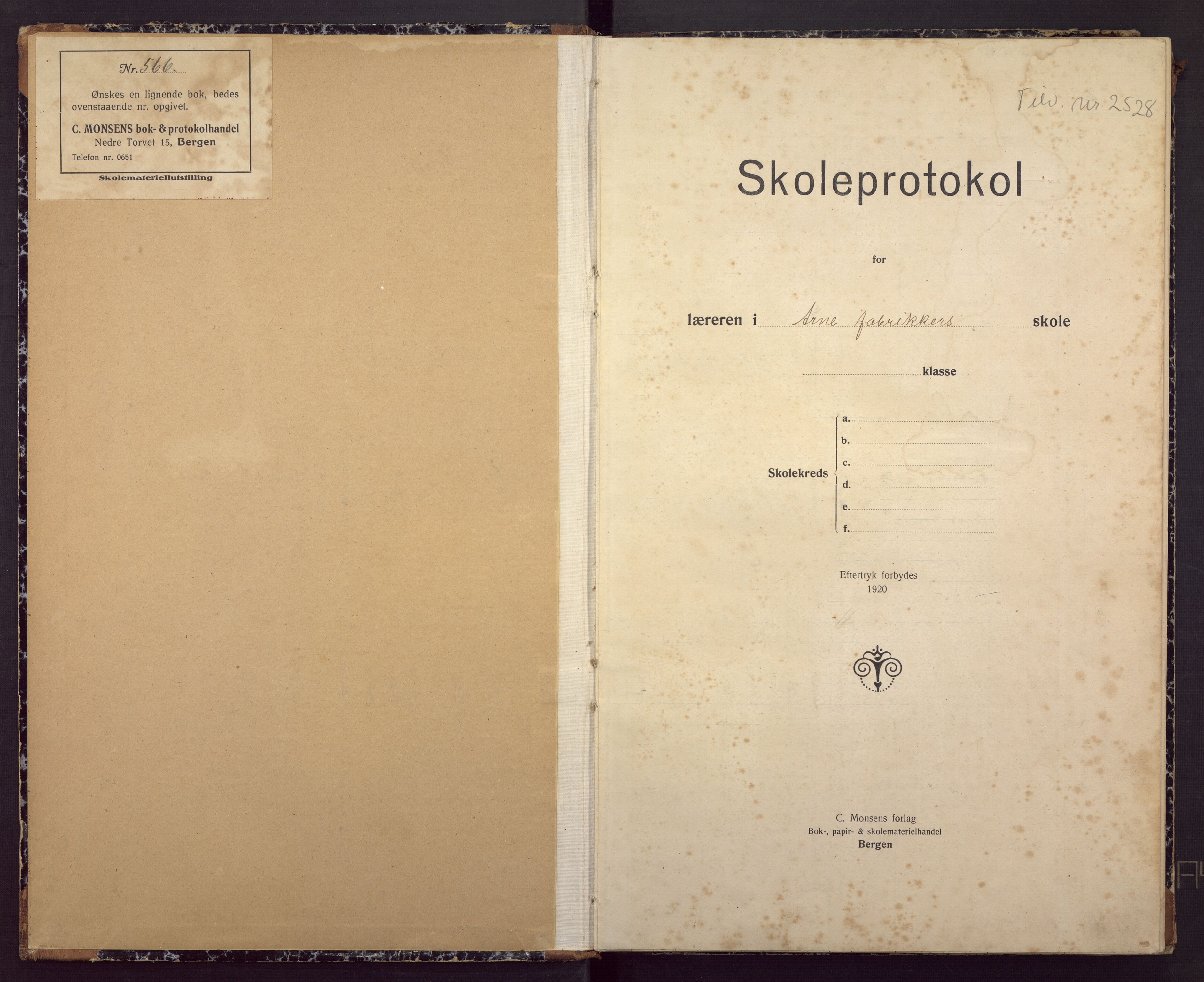 Ytre Arna skole, BBA/A-2528/J/Jb/L0007: Karakterprotokoll 4. - 7. klasse, 1922-1951