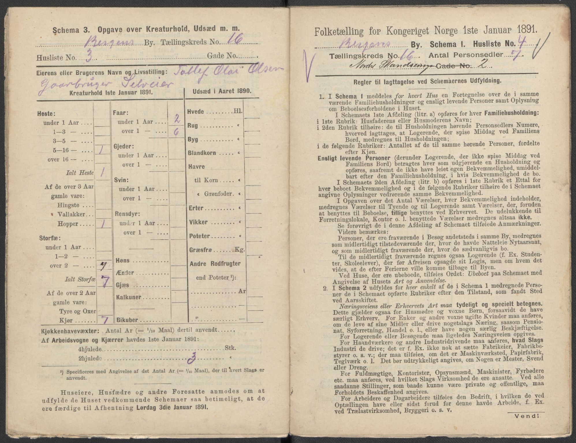 RA, 1891 Census for 1301 Bergen, 1891, p. 2472