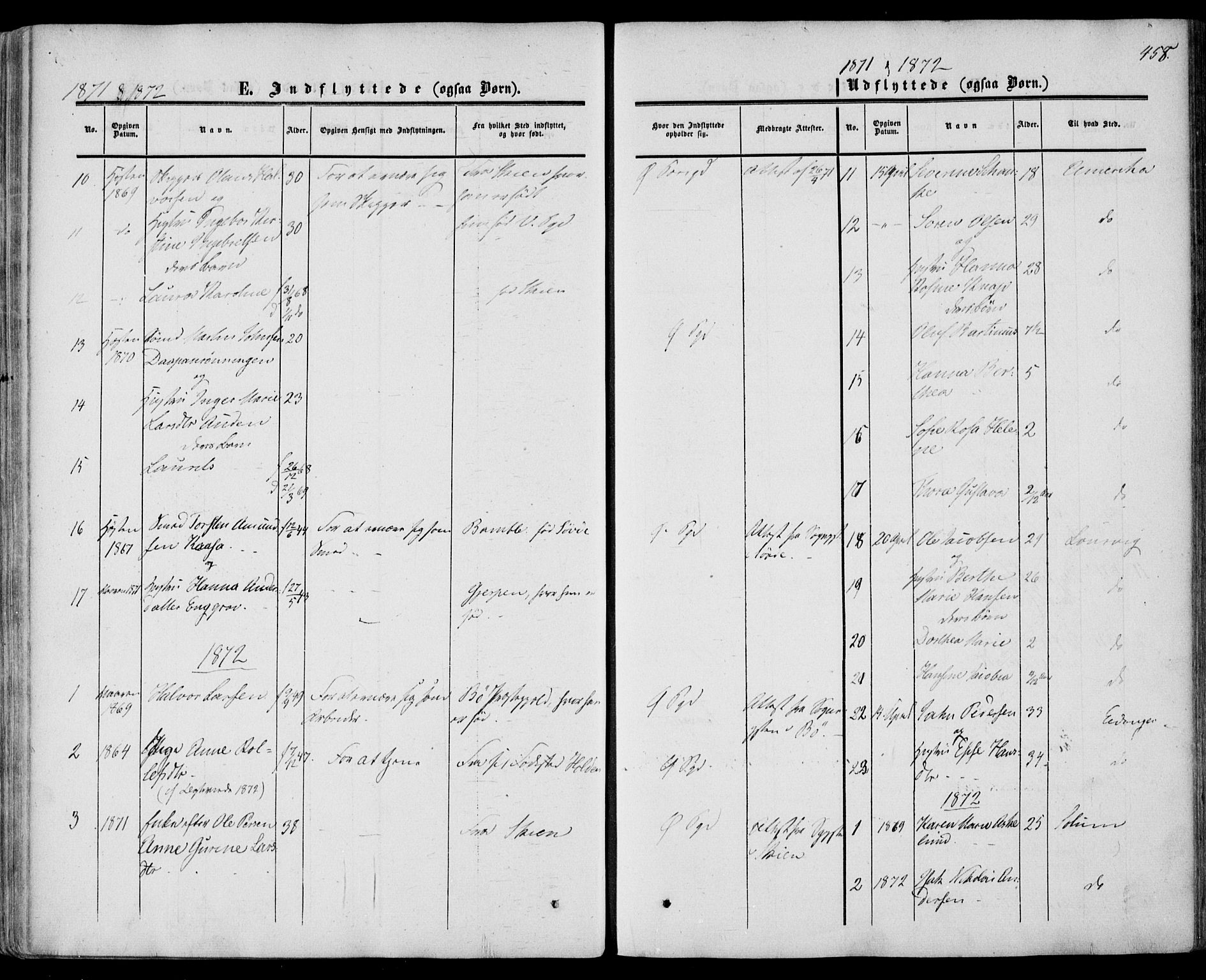 Porsgrunn kirkebøker , SAKO/A-104/F/Fa/L0007: Parish register (official) no. 7, 1858-1877, p. 458