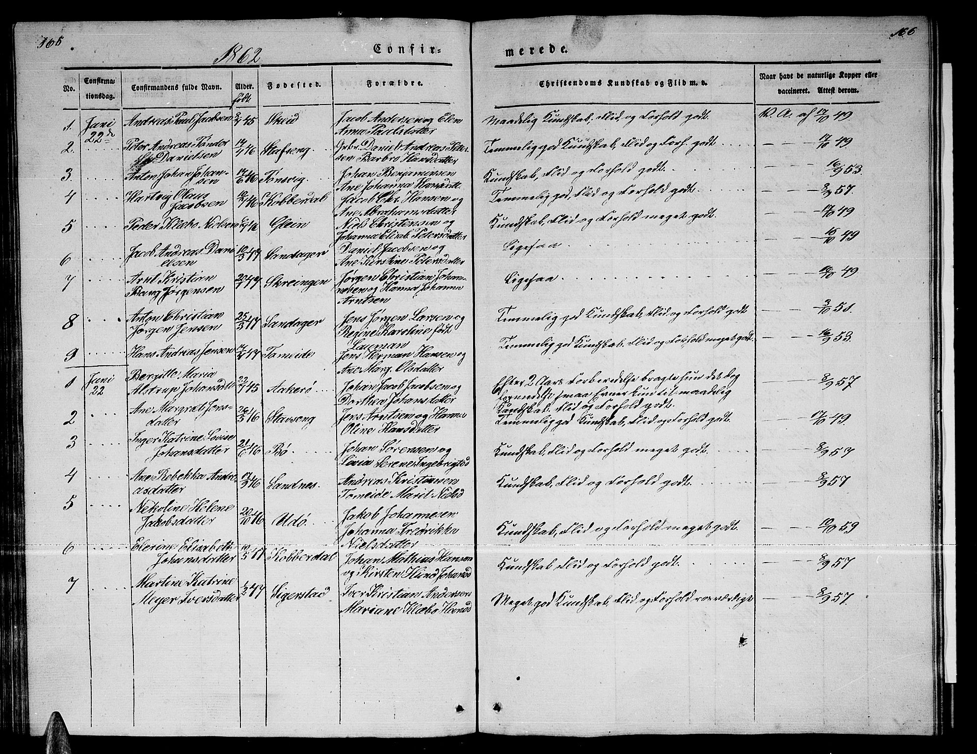Ministerialprotokoller, klokkerbøker og fødselsregistre - Nordland, AV/SAT-A-1459/835/L0530: Parish register (copy) no. 835C02, 1842-1865, p. 165-166
