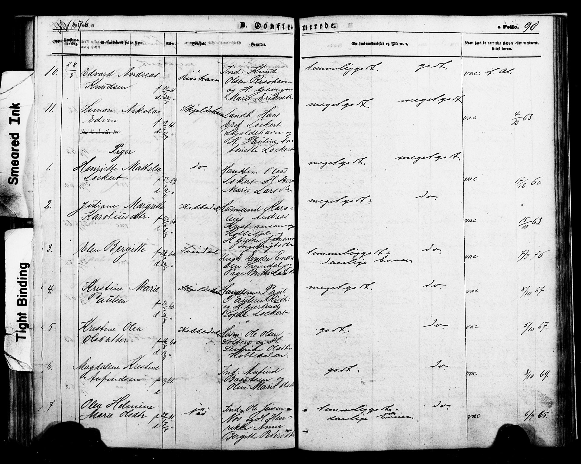 Ministerialprotokoller, klokkerbøker og fødselsregistre - Nordland, SAT/A-1459/898/L1421: Parish register (official) no. 898A01, 1866-1886, p. 98