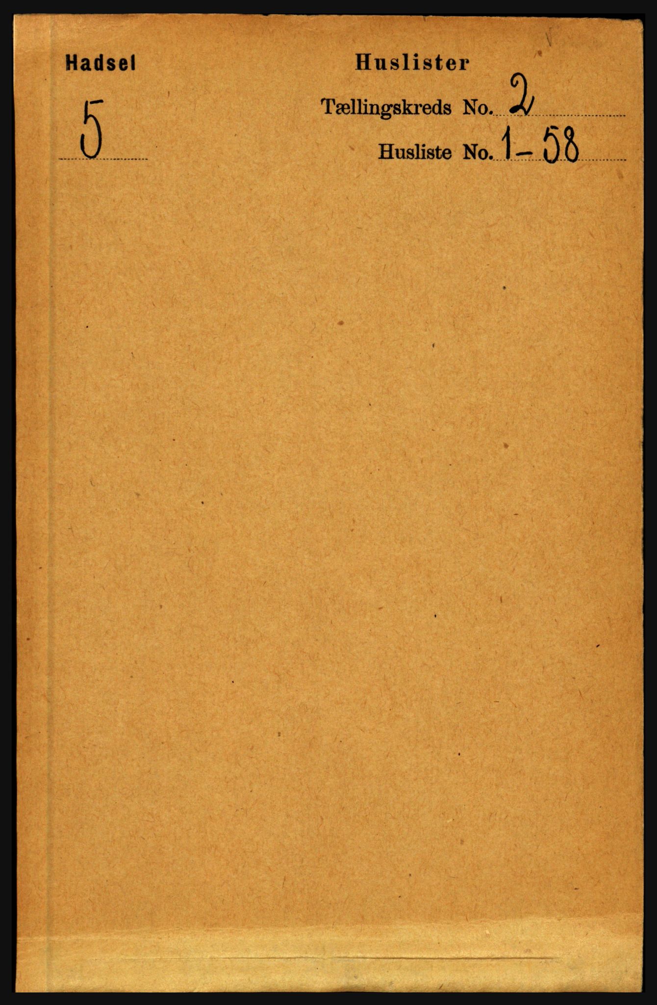 RA, 1891 census for 1866 Hadsel, 1891, p. 594