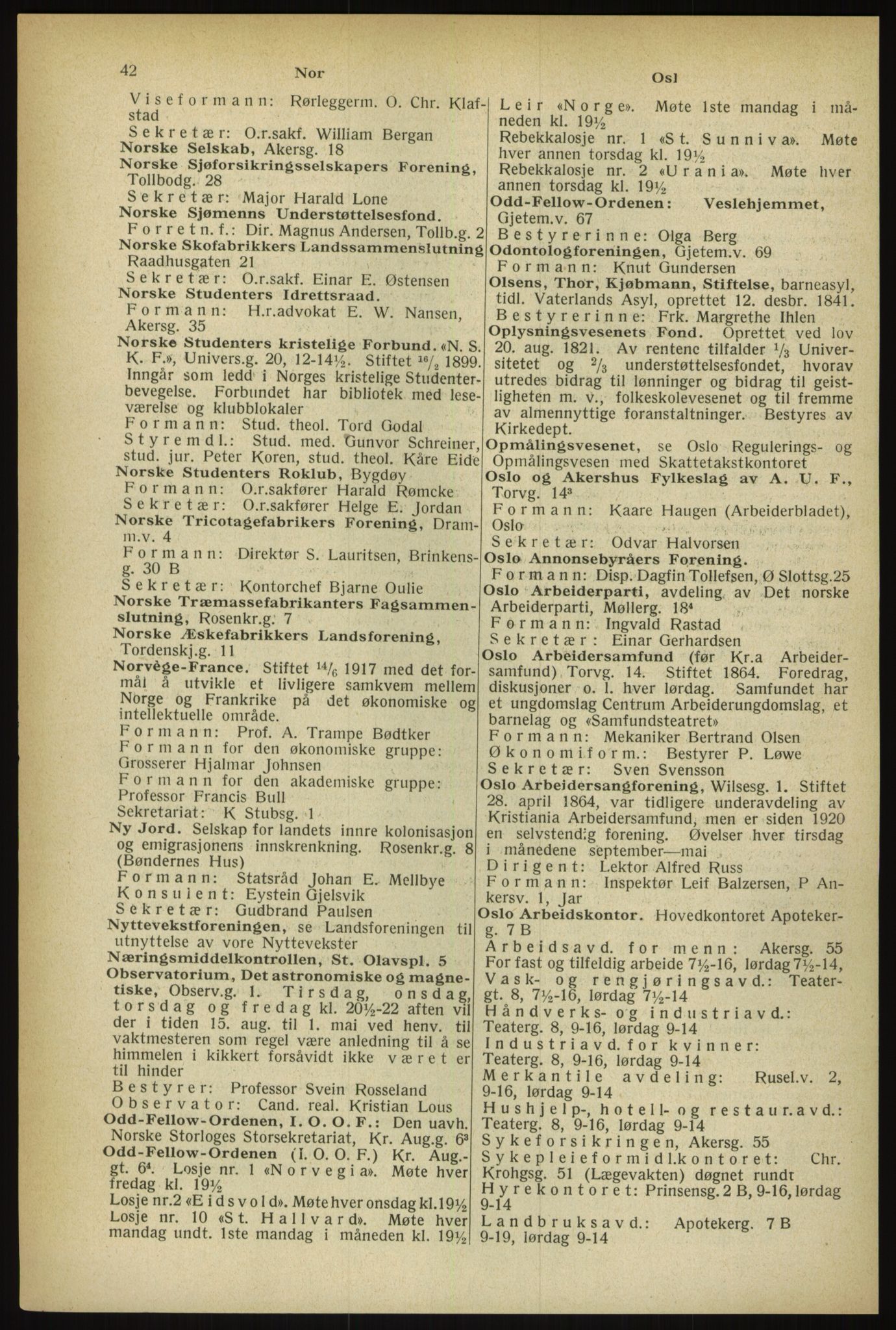 Kristiania/Oslo adressebok, PUBL/-, 1933, p. 42