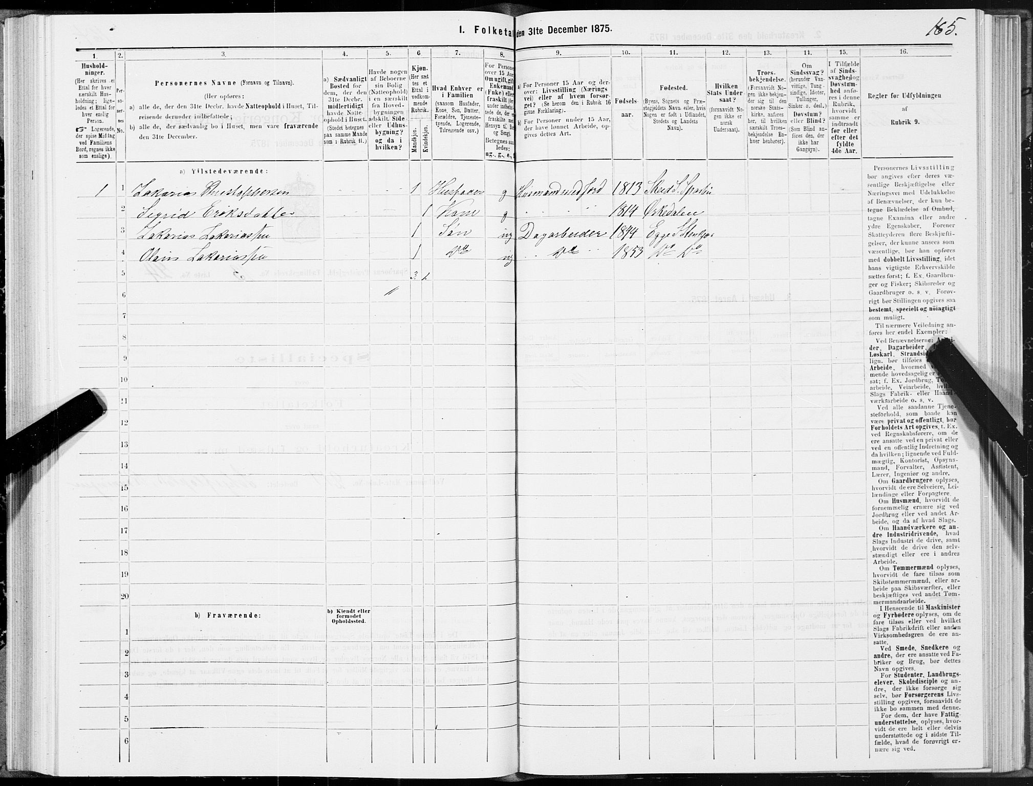 SAT, 1875 census for 1731P Sparbu, 1875, p. 5165