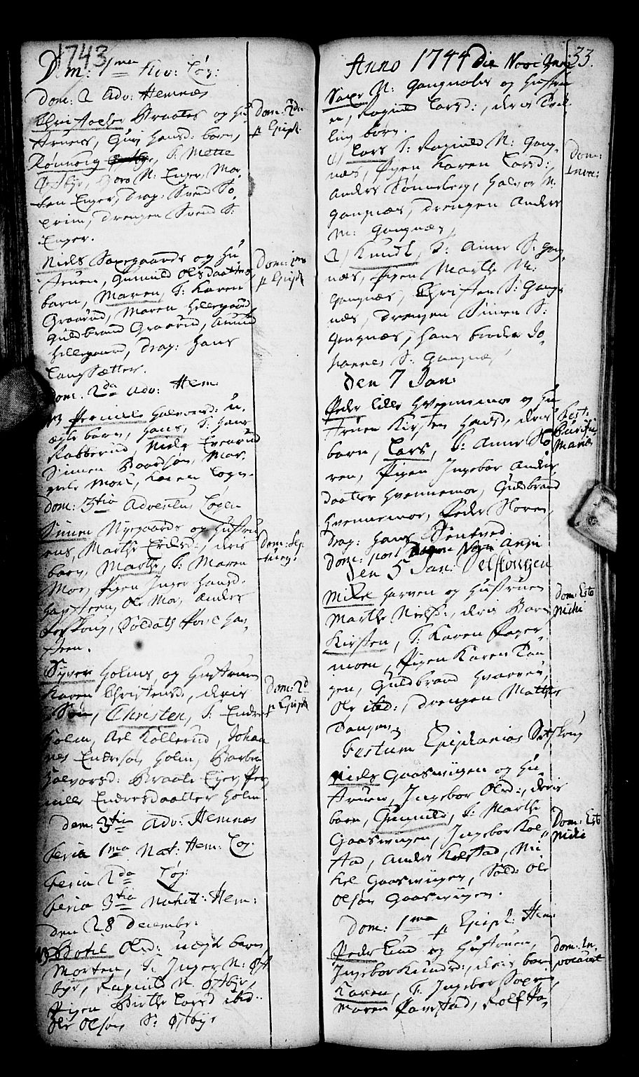 Høland prestekontor Kirkebøker, SAO/A-10346a/F/Fa/L0003: Parish register (official) no. I 3, 1739-1756, p. 33