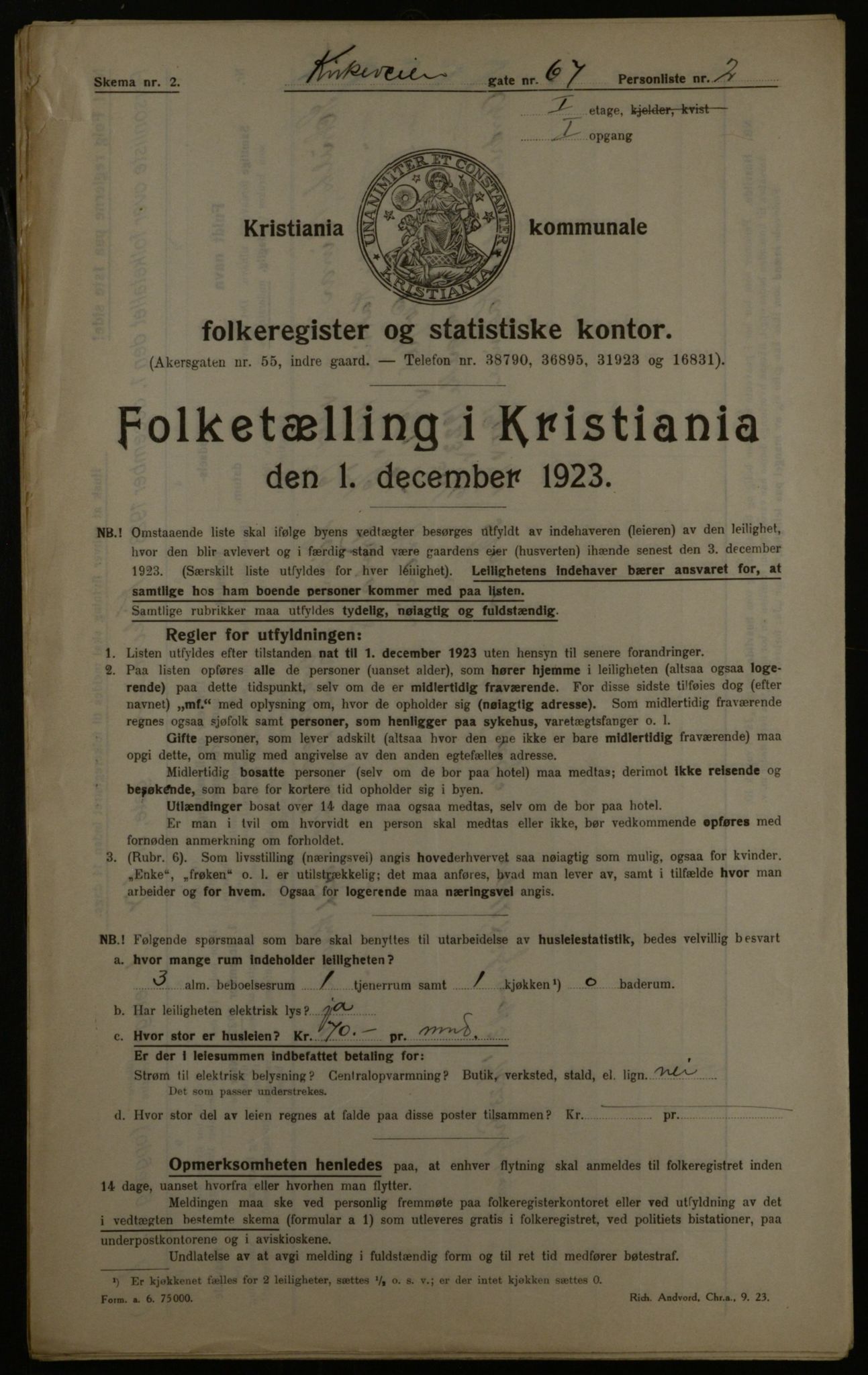 OBA, Municipal Census 1923 for Kristiania, 1923, p. 57048