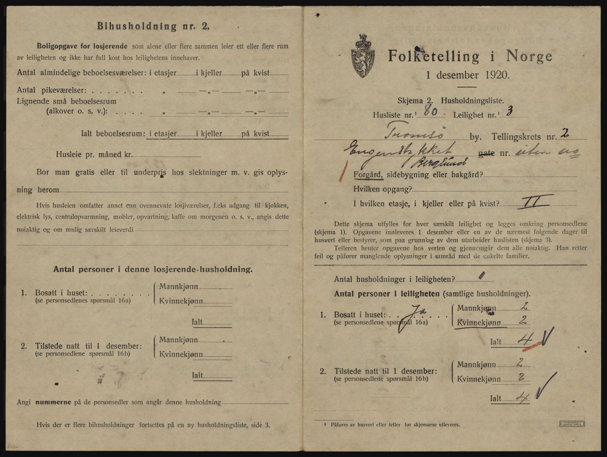 SATØ, 1920 census for Tromsø, 1920, p. 3051