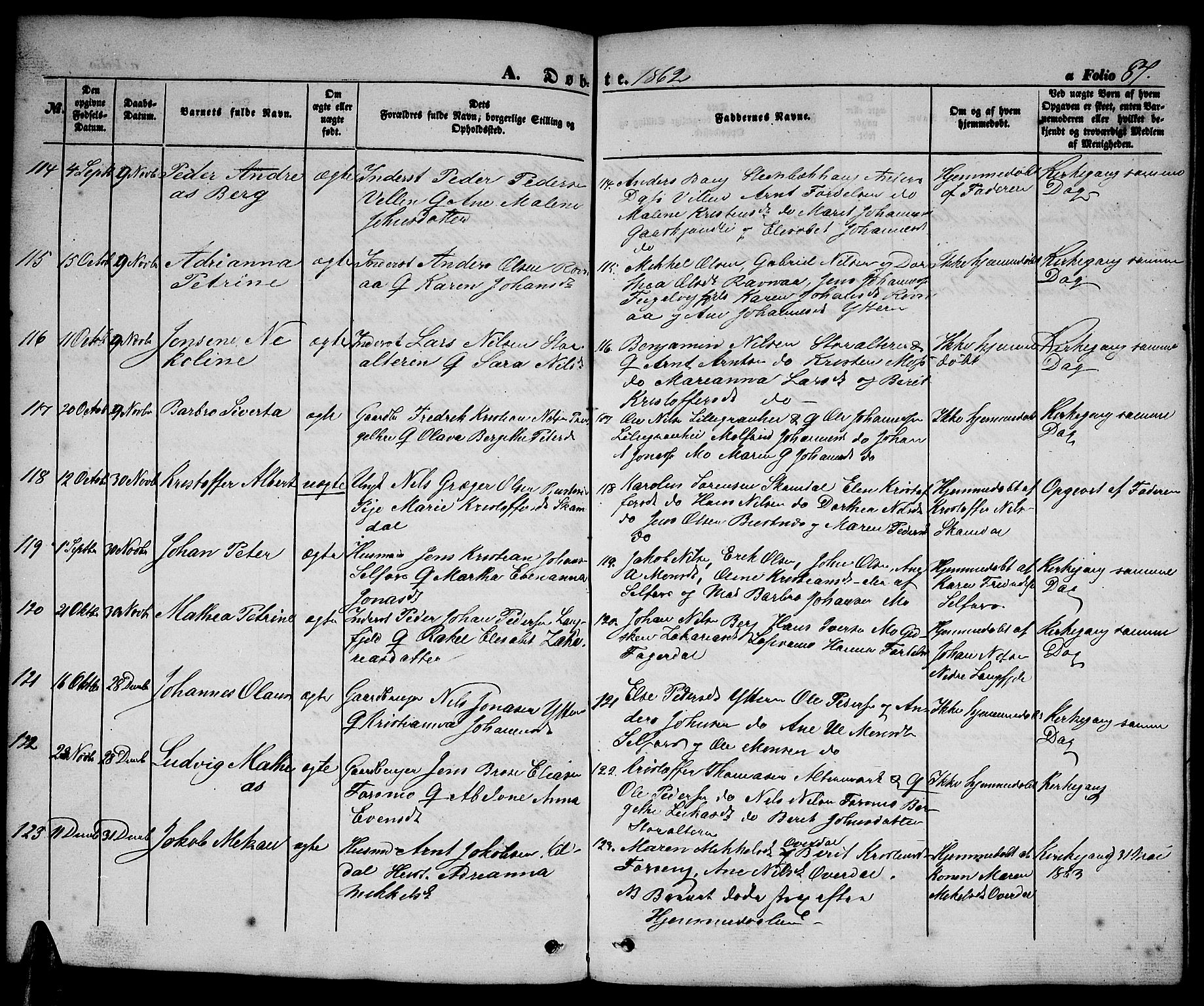 Ministerialprotokoller, klokkerbøker og fødselsregistre - Nordland, SAT/A-1459/827/L0414: Parish register (copy) no. 827C03, 1853-1865, p. 87