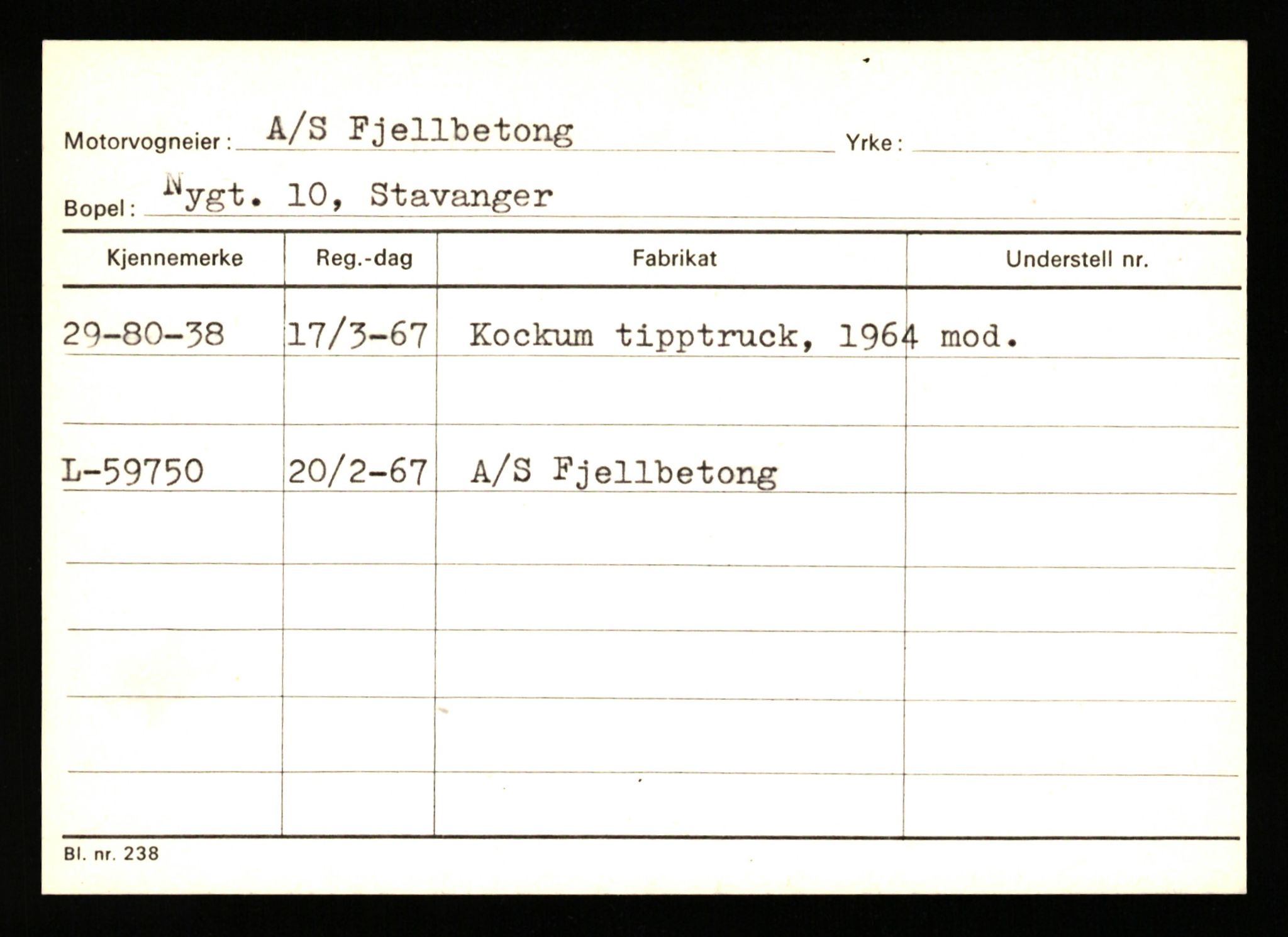 Stavanger trafikkstasjon, SAST/A-101942/0/G/L0011: Registreringsnummer: 240000 - 363477, 1930-1971, p. 1193