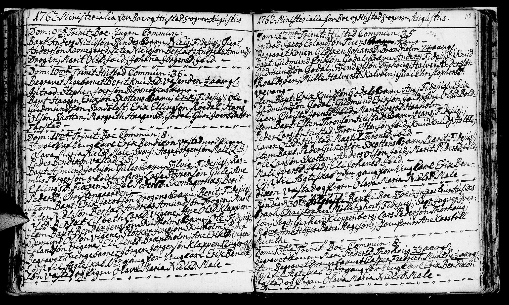 Ministerialprotokoller, klokkerbøker og fødselsregistre - Møre og Romsdal, SAT/A-1454/566/L0760: Parish register (official) no. 566A01, 1739-1766, p. 119