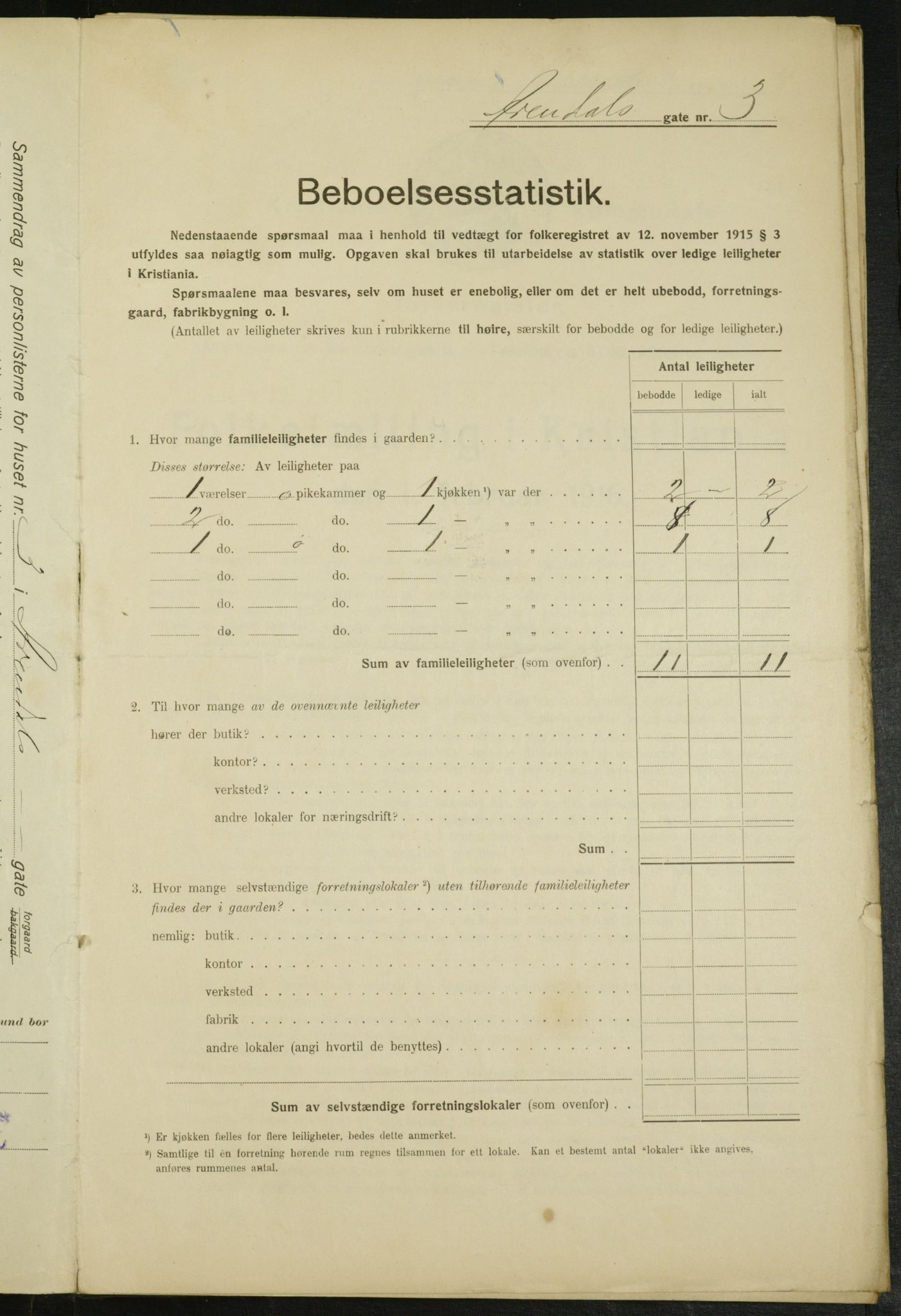 OBA, Municipal Census 1916 for Kristiania, 1916, p. 1938