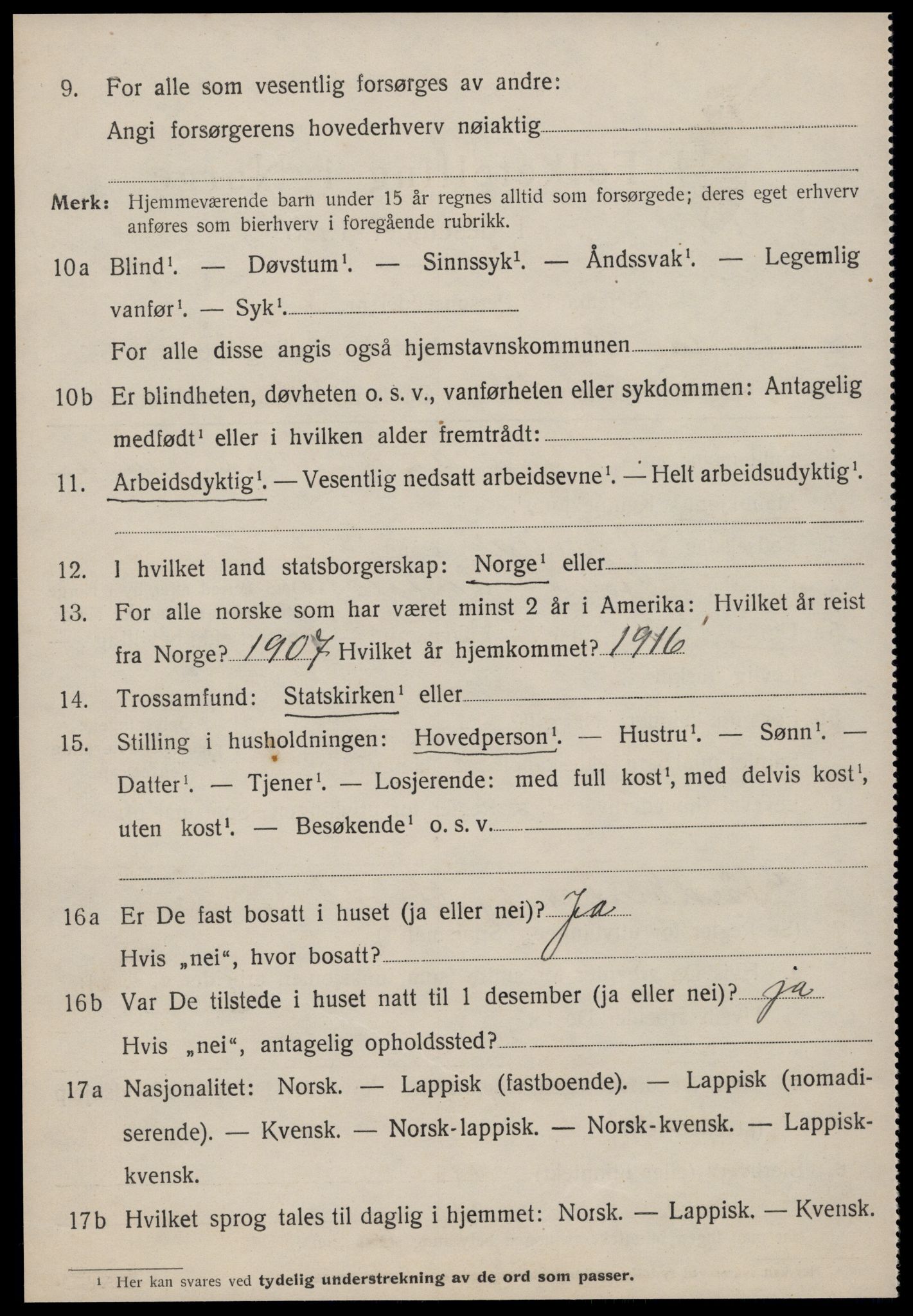 SAT, 1920 census for Oppdal, 1920, p. 2660