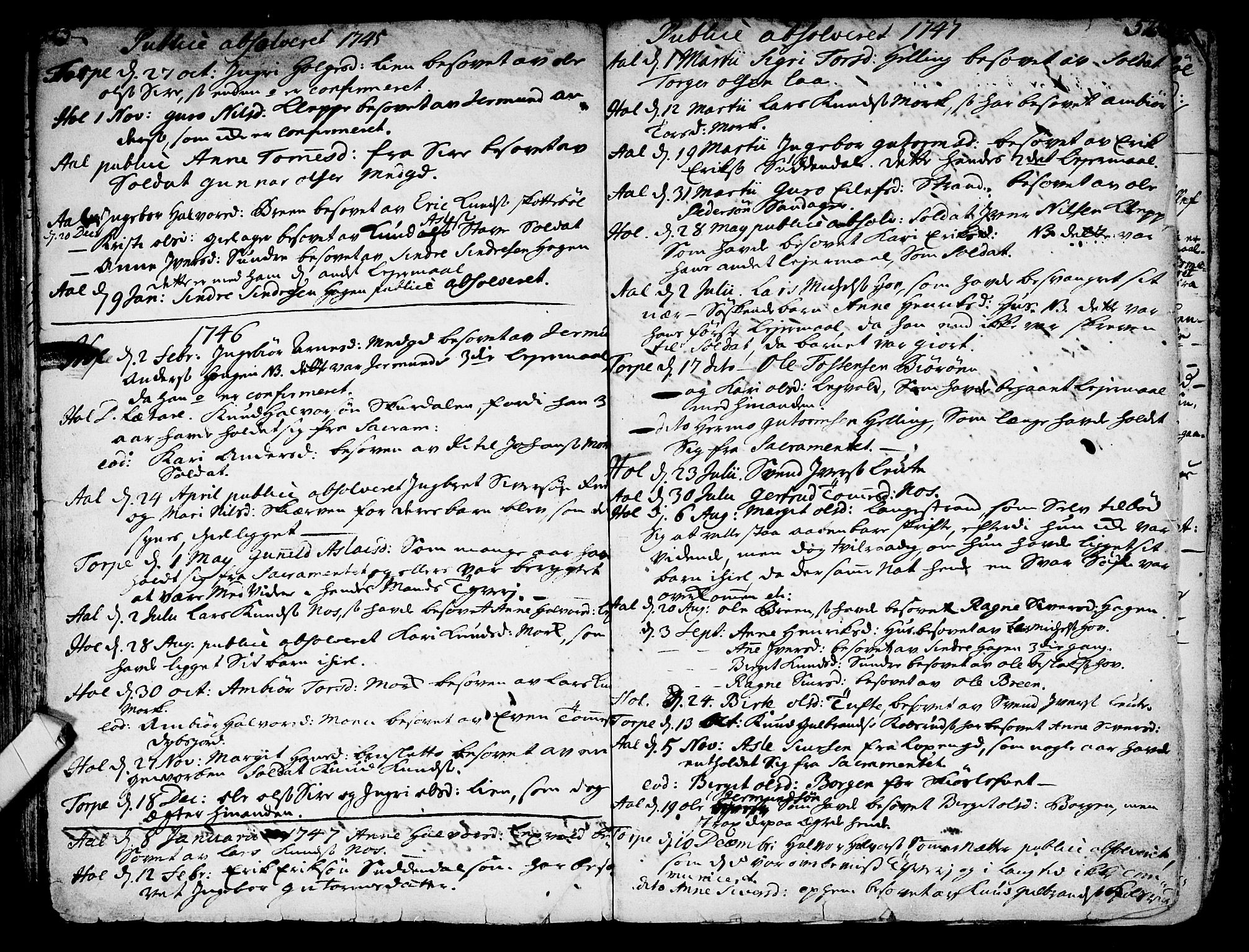 Ål kirkebøker, SAKO/A-249/F/Fa/L0001: Parish register (official) no. I 1, 1744-1769, p. 525-526
