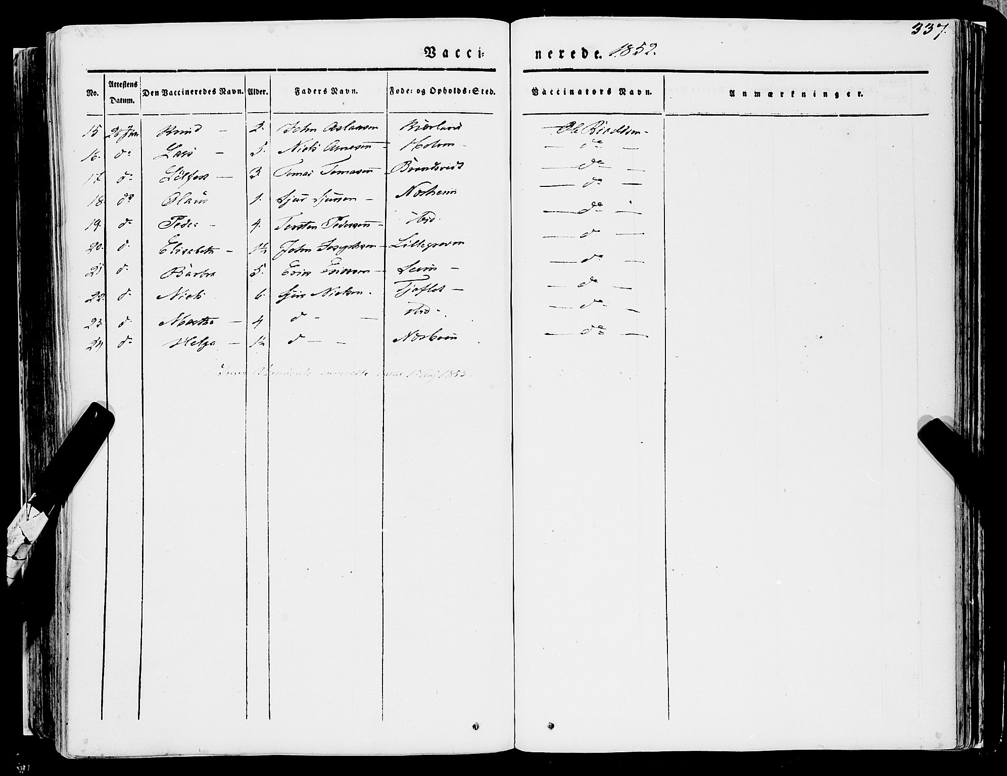 Ulvik sokneprestembete, AV/SAB-A-78801/H/Haa: Parish register (official) no. A 12, 1839-1853, p. 337