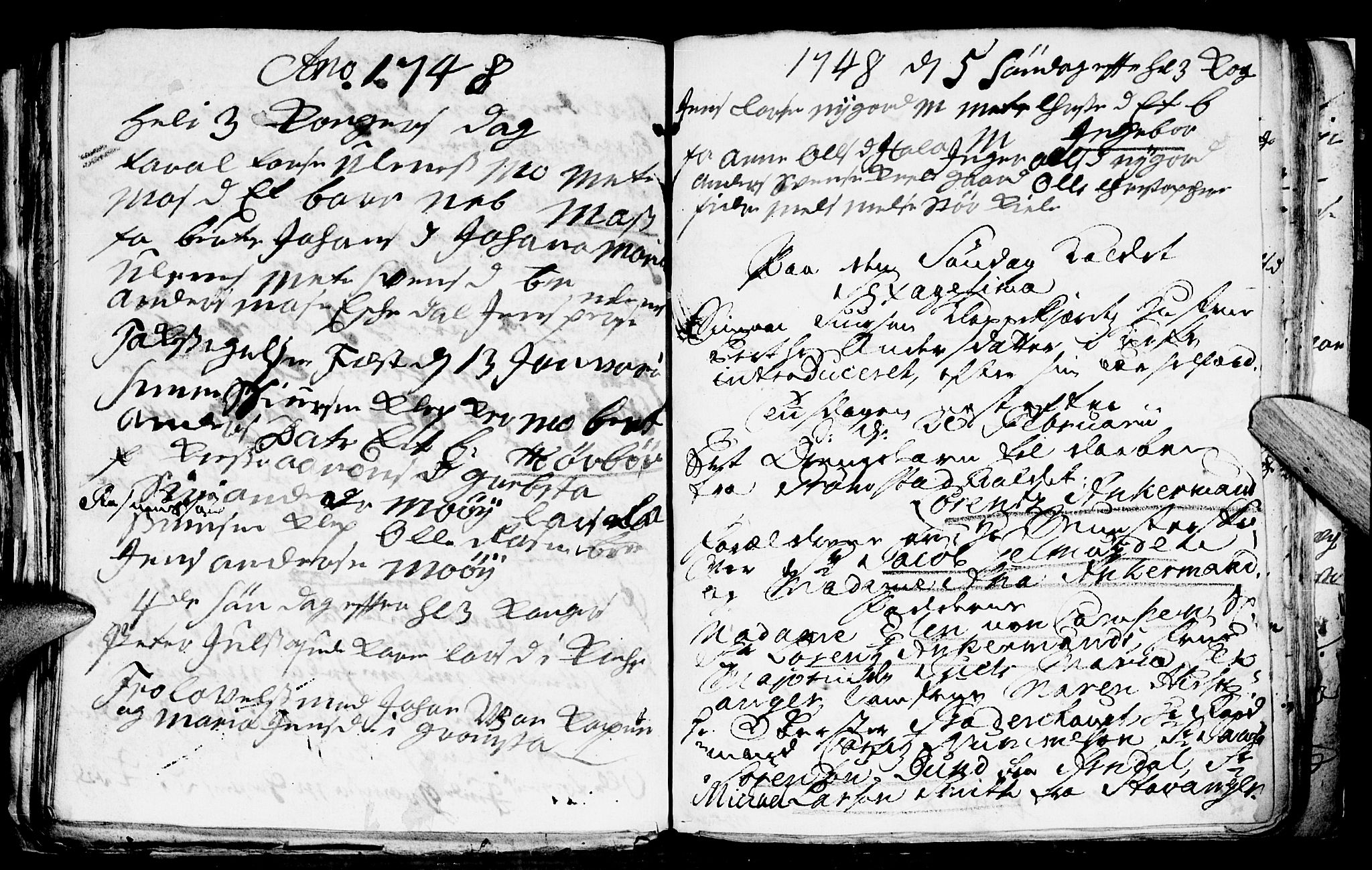 Fjære sokneprestkontor, SAK/1111-0011/F/Fb/L0001: Parish register (copy) no. B 1, 1732-1750, p. 164