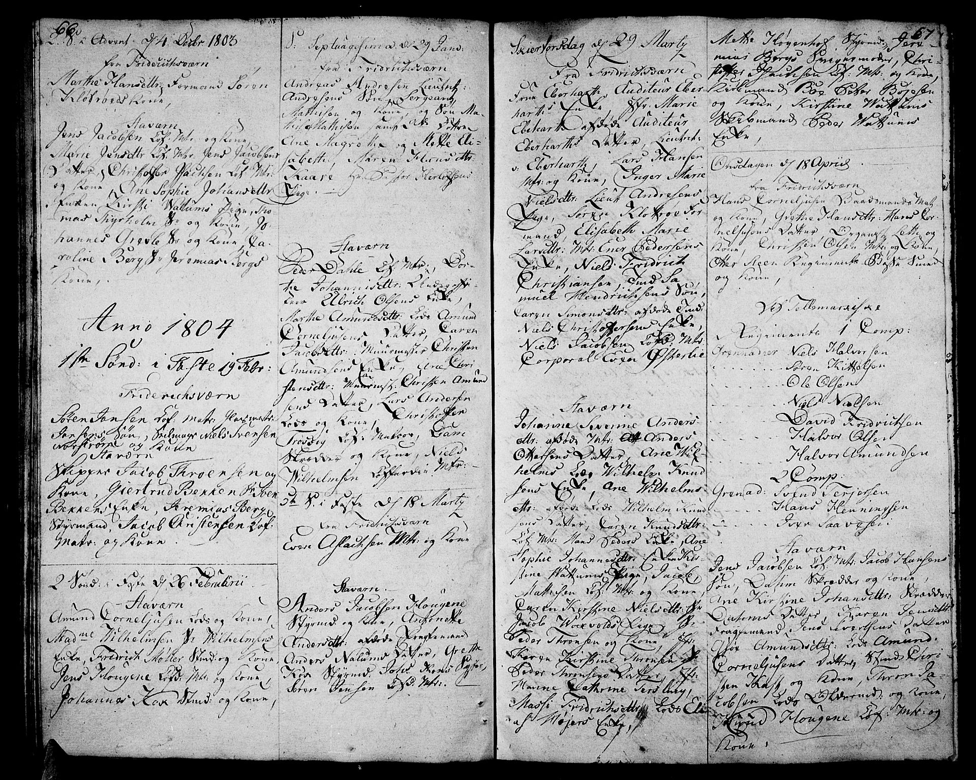 Stavern kirkebøker, SAKO/A-318/F/Fa/L0005: Parish register (official) no. 5, 1800-1816, p. 66-67