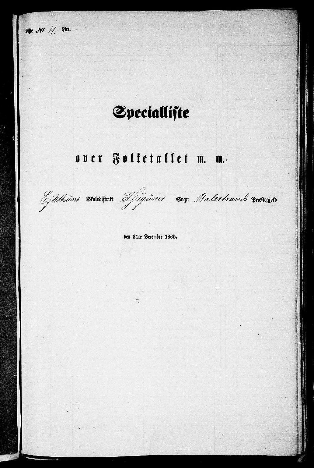 RA, 1865 census for Balestrand, 1865, p. 47