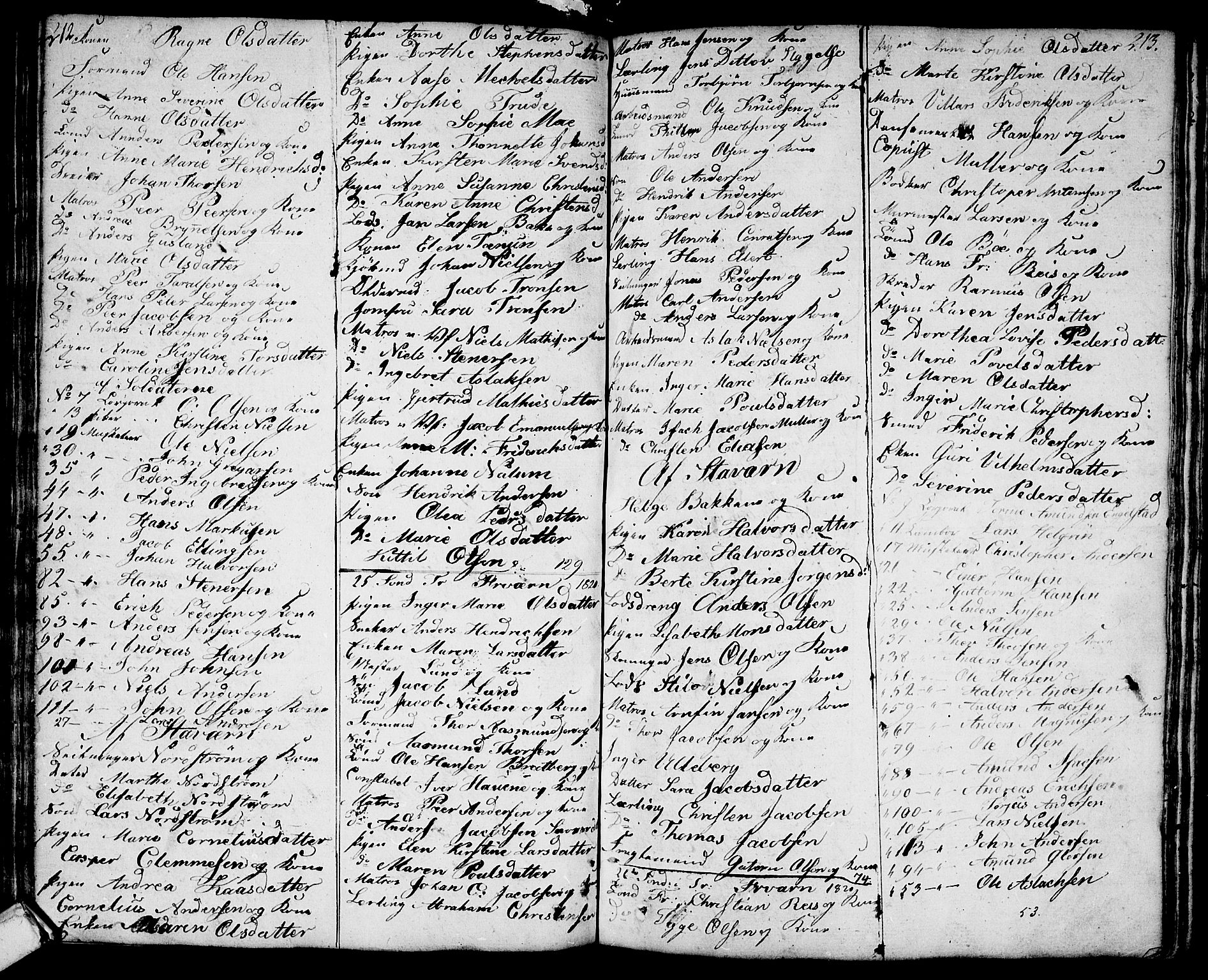 Stavern kirkebøker, AV/SAKO-A-318/F/Fa/L0004: Parish register (official) no. 4, 1809-1816, p. 212-213