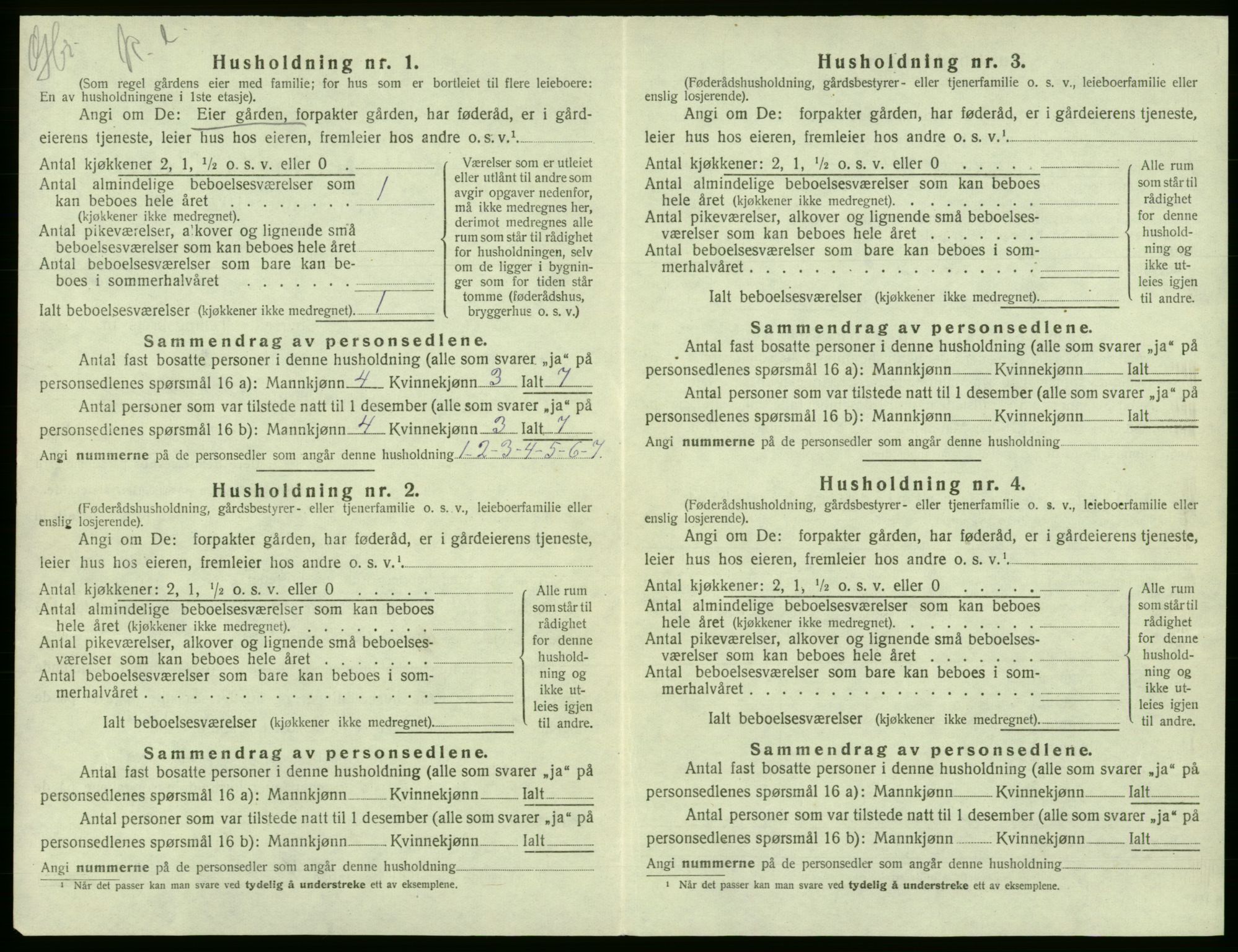 SAB, 1920 census for Austevoll, 1920, p. 887