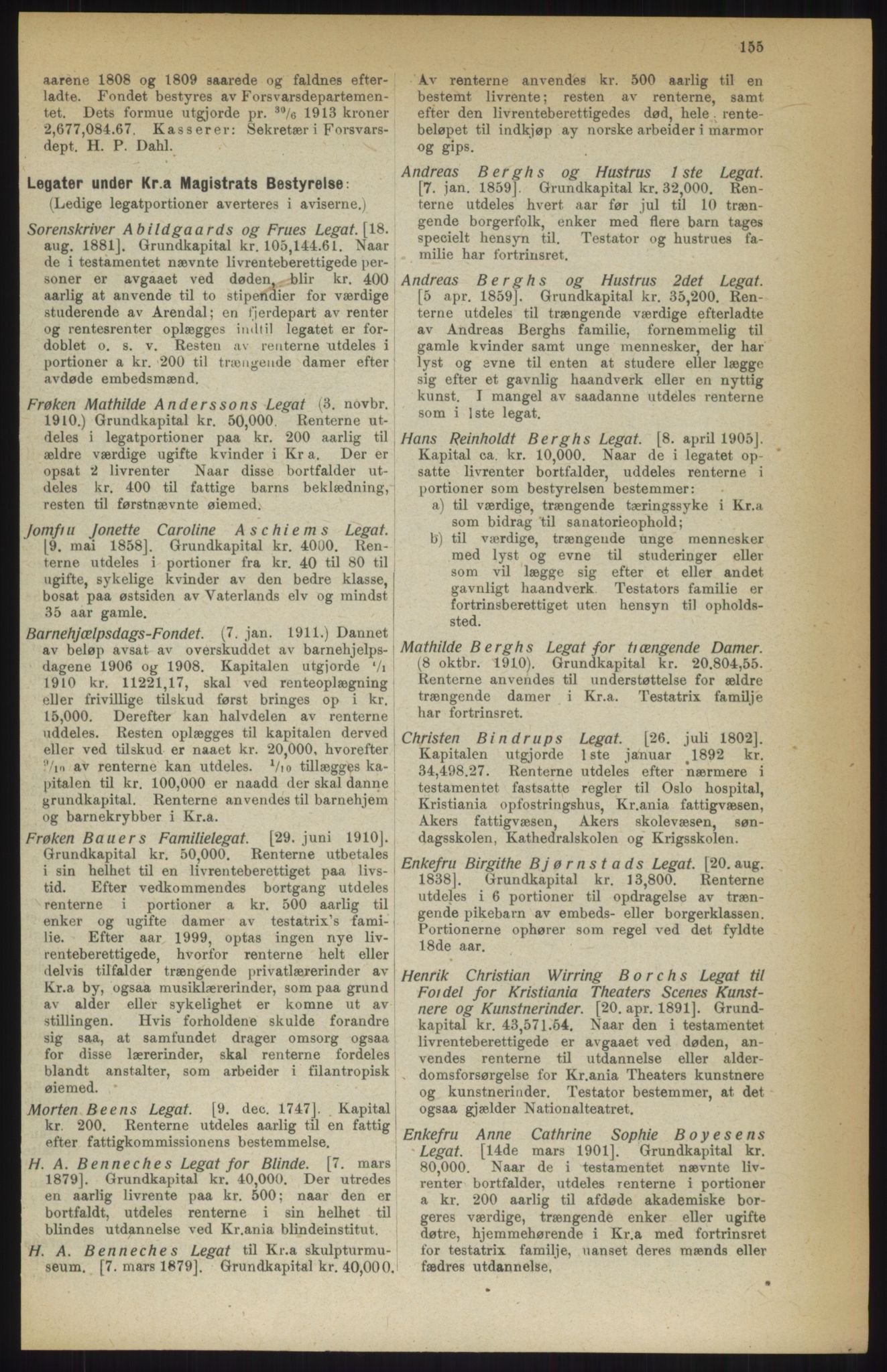 Kristiania/Oslo adressebok, PUBL/-, 1914, p. 155