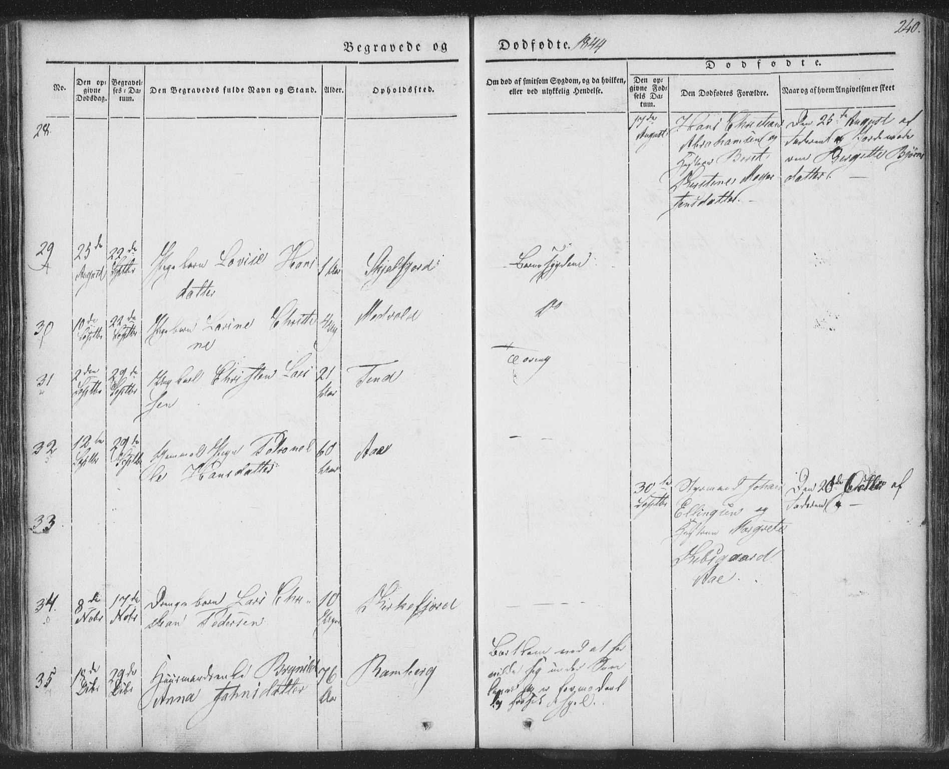 Ministerialprotokoller, klokkerbøker og fødselsregistre - Nordland, AV/SAT-A-1459/885/L1202: Parish register (official) no. 885A03, 1838-1859, p. 240
