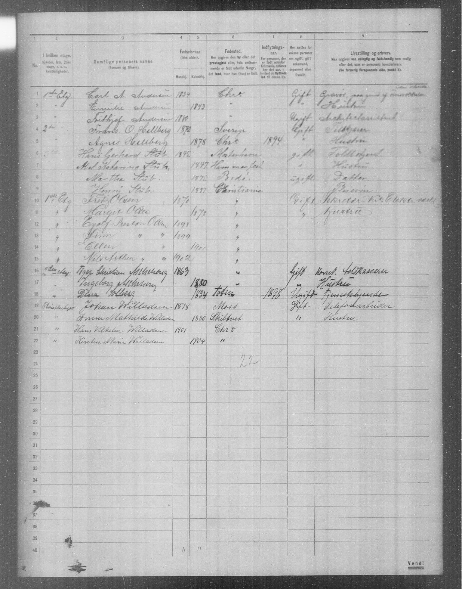 OBA, Municipal Census 1904 for Kristiania, 1904, p. 17867