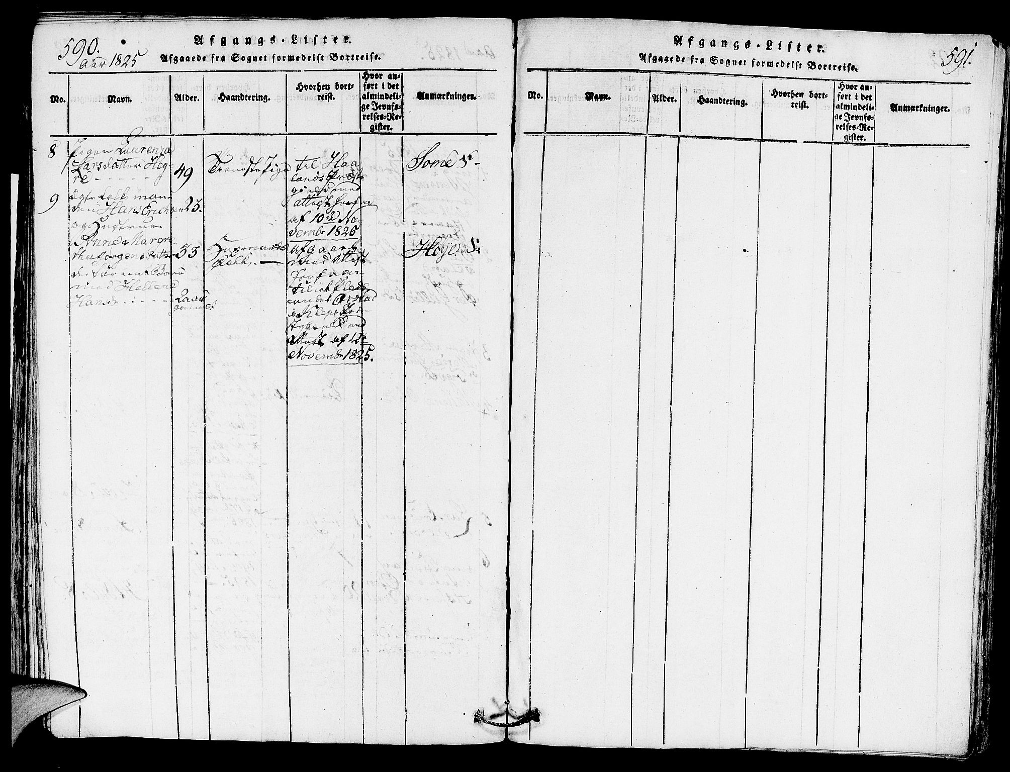 Høyland sokneprestkontor, SAST/A-101799/001/30BA/L0006: Parish register (official) no. A 6, 1815-1825, p. 590-591