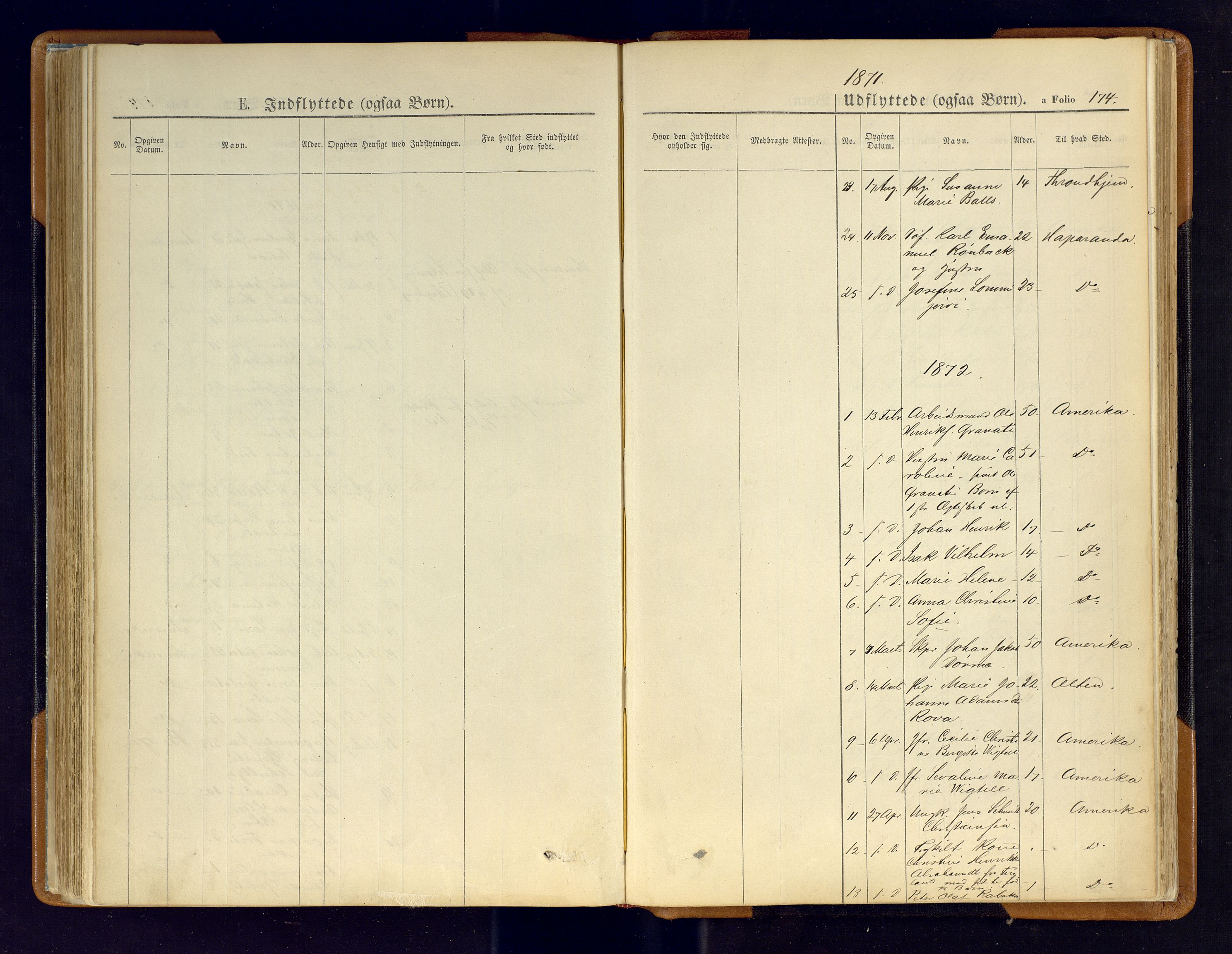 Hammerfest sokneprestkontor, SATØ/S-1347/H/Ha/L0006.kirke: Parish register (official) no. 6, 1869-1877, p. 174