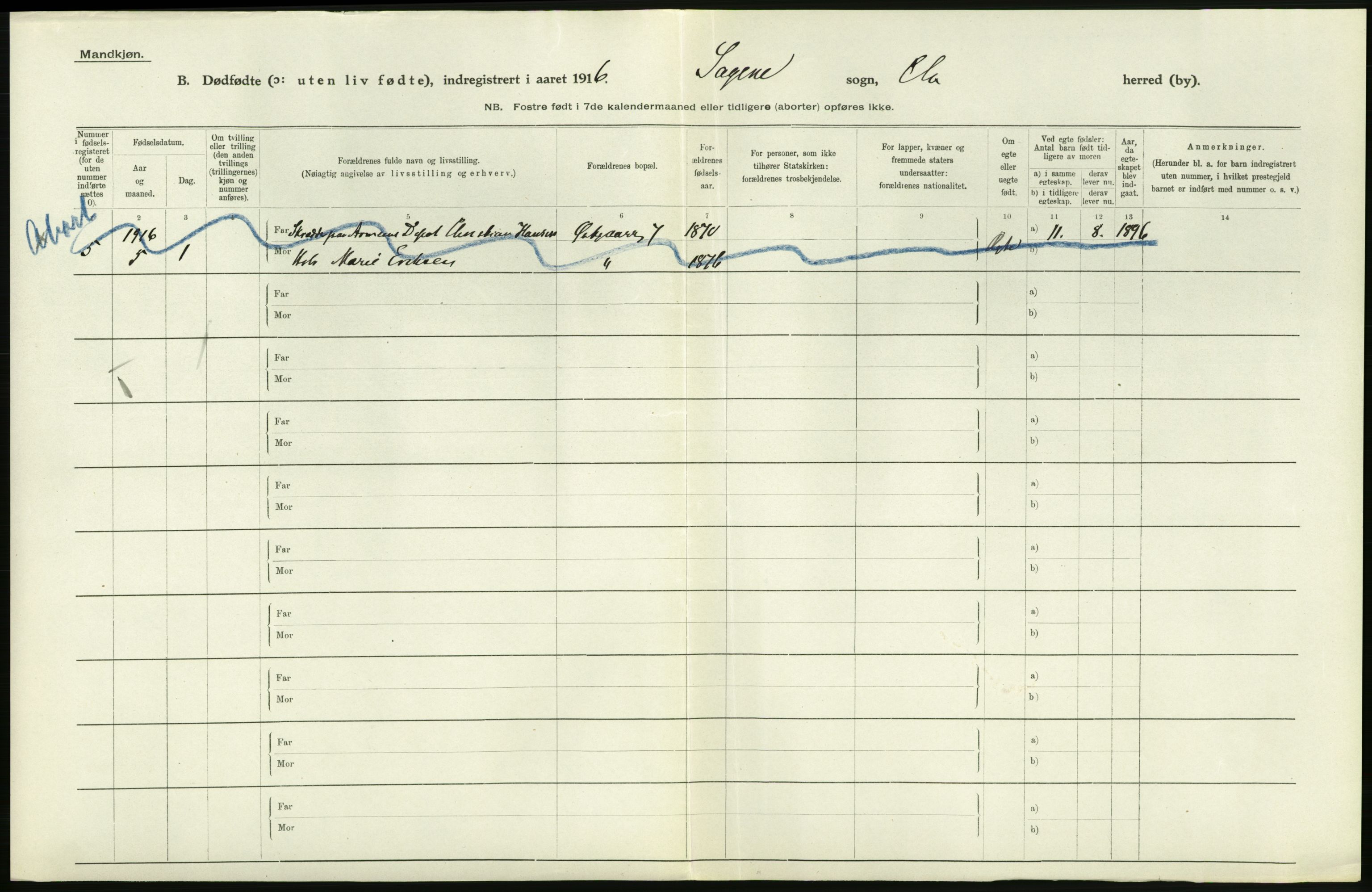 Statistisk sentralbyrå, Sosiodemografiske emner, Befolkning, AV/RA-S-2228/D/Df/Dfb/Dfbf/L0010: Kristiania: Døde, dødfødte., 1916, p. 532