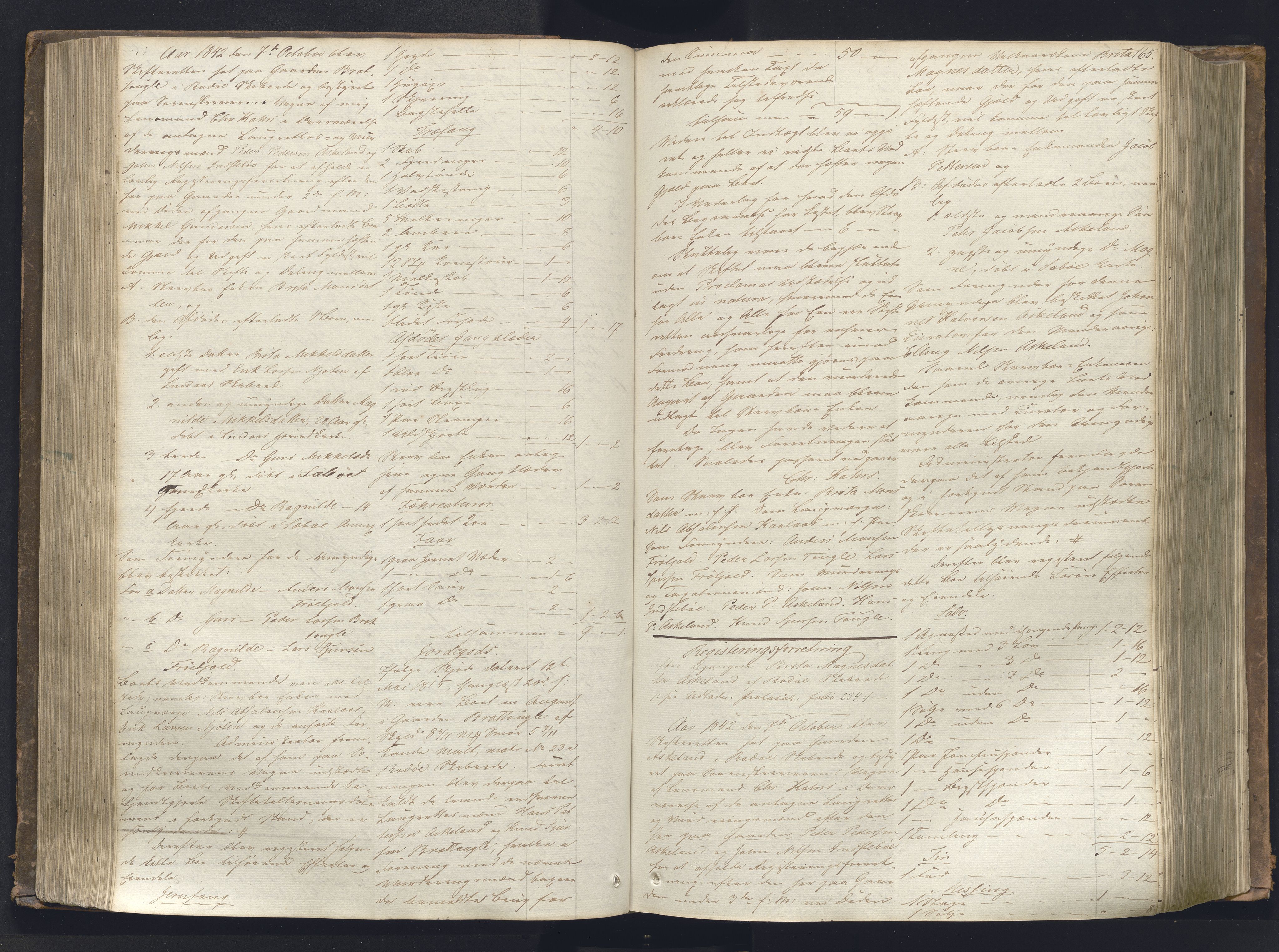 Nordhordland sorenskrivar, AV/SAB-A-2901/1/H/Hb/L0001: Registreringsprotokollar, 1841-1845, p. 165