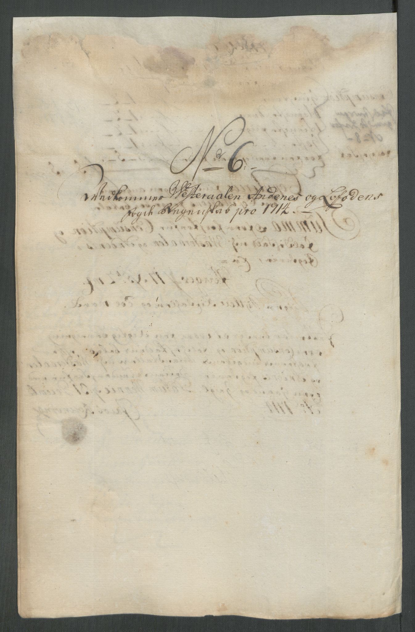 Rentekammeret inntil 1814, Reviderte regnskaper, Fogderegnskap, AV/RA-EA-4092/R67/L4680: Fogderegnskap Vesterålen, Andenes og Lofoten, 1714, p. 80