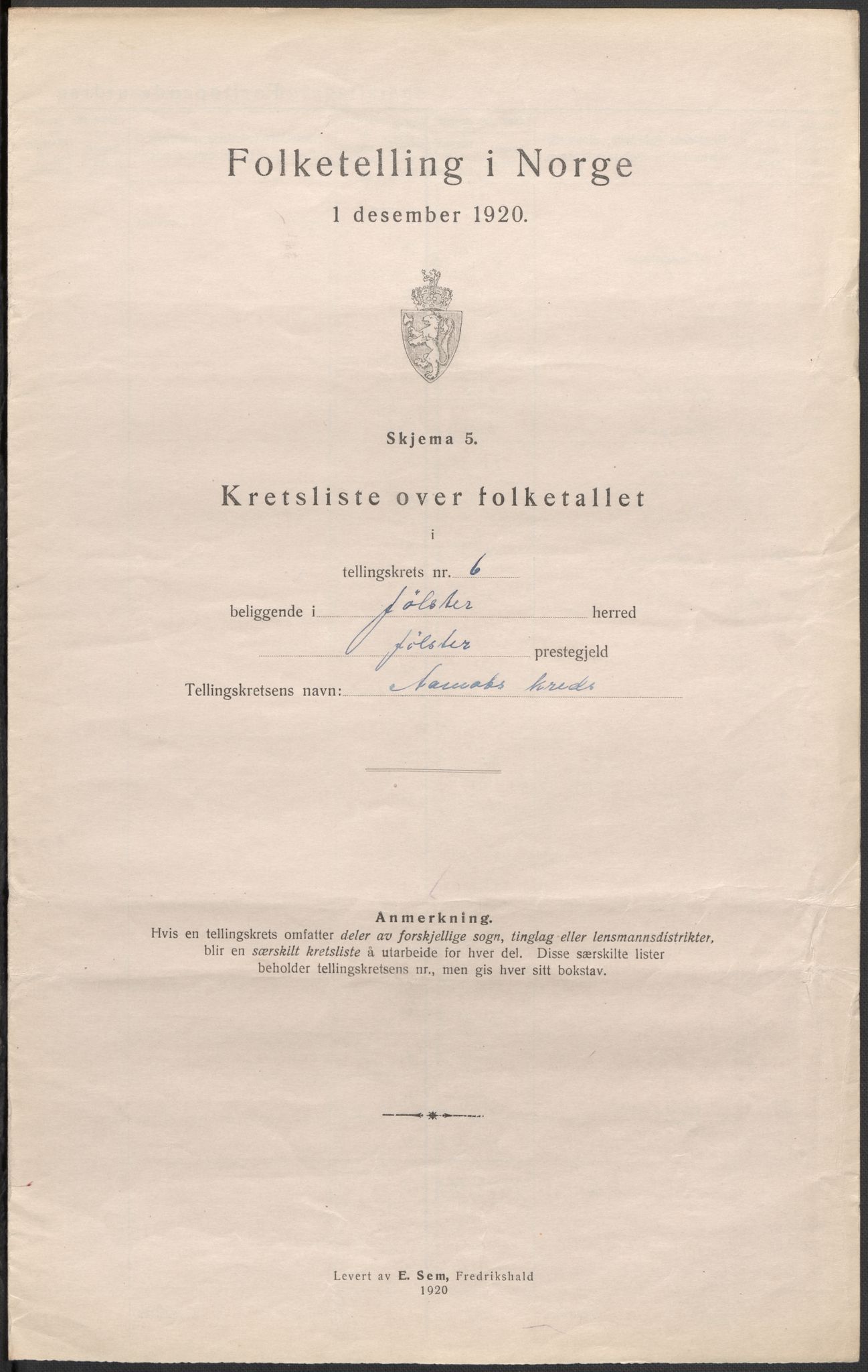 SAB, 1920 census for Jølster, 1920, p. 24