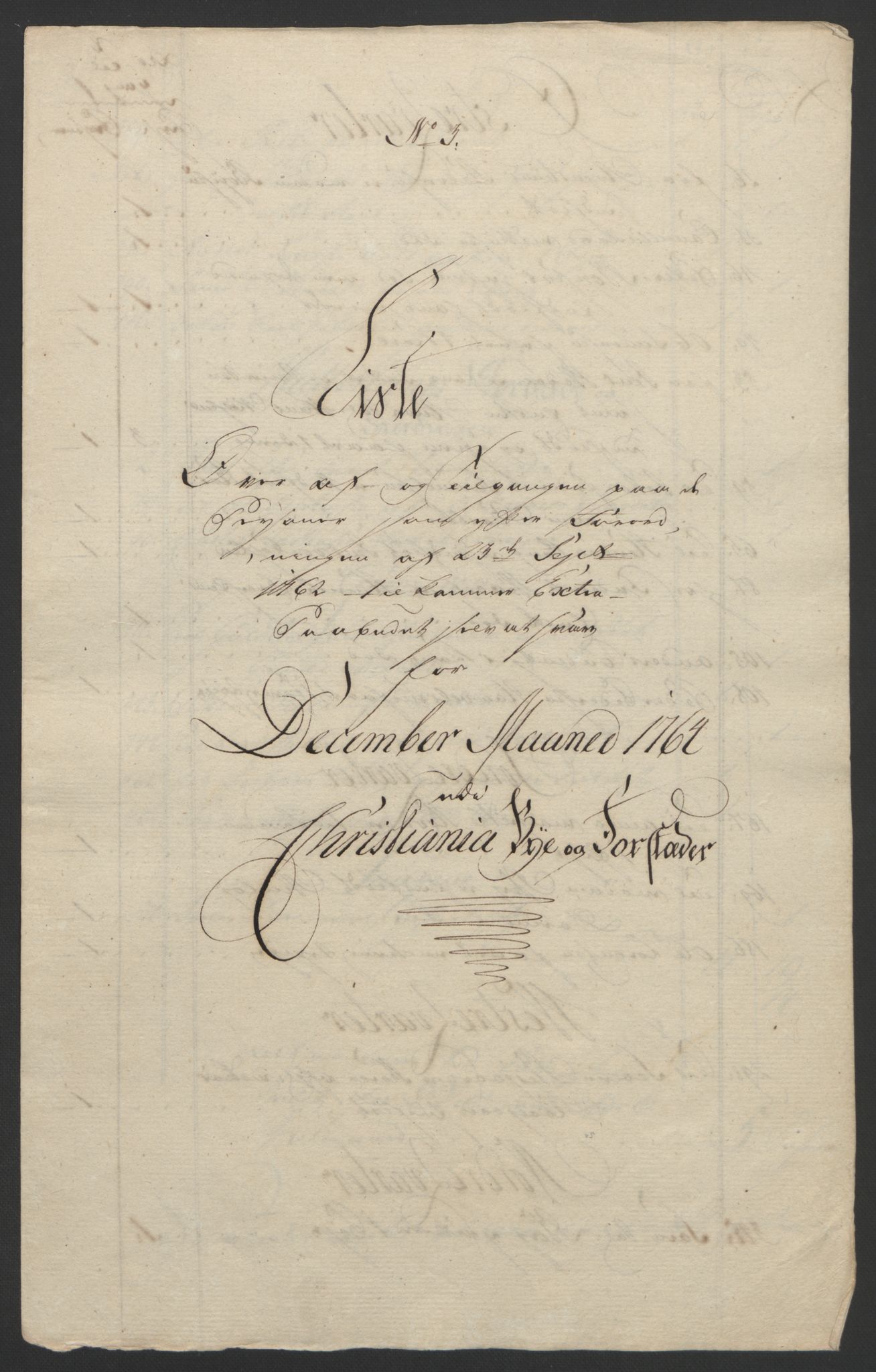 Rentekammeret inntil 1814, Reviderte regnskaper, Byregnskaper, AV/RA-EA-4066/R/Re/L0072/0001: [E13] Kontribusjonsregnskap / Ekstraskatt, 1763-1764, p. 438