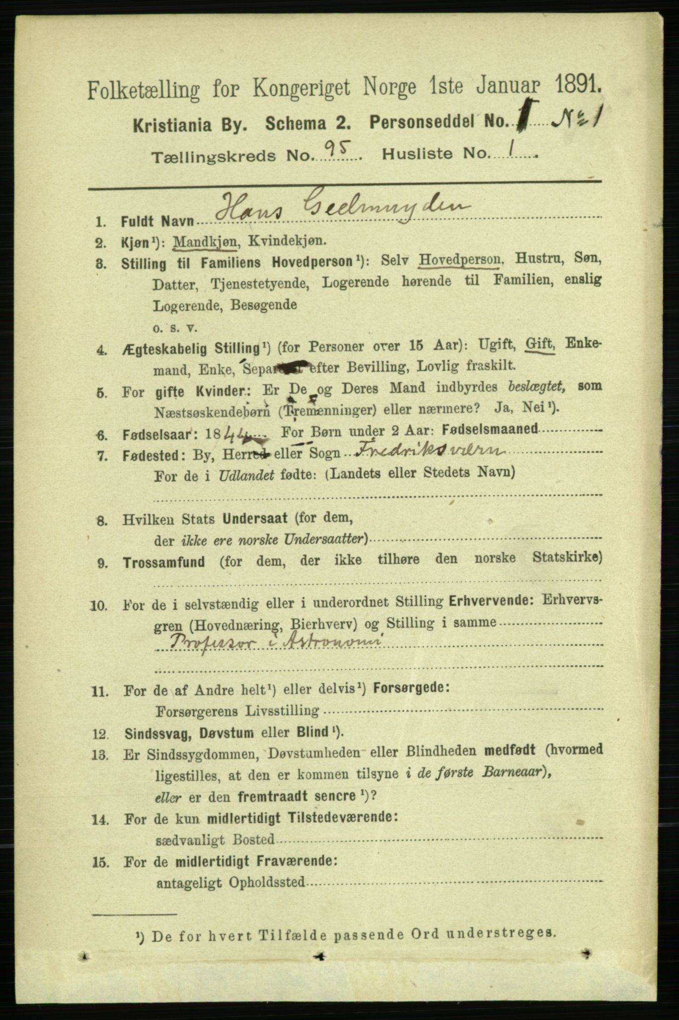 RA, 1891 census for 0301 Kristiania, 1891, p. 46287